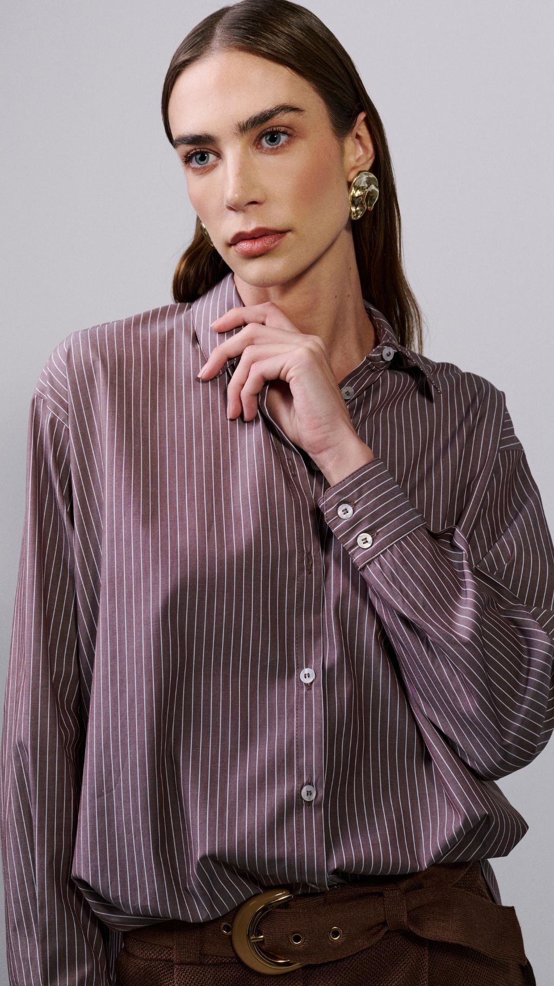 Camisa com listras Anelisa - Cacau
