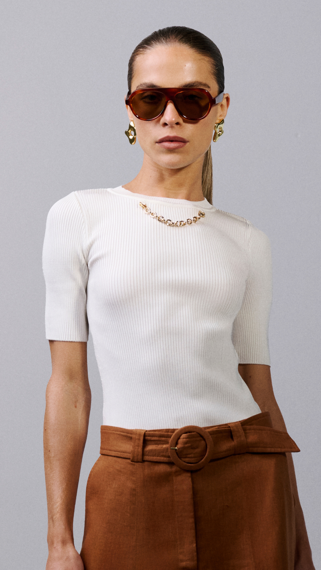 Blusa colar Monique - Off White