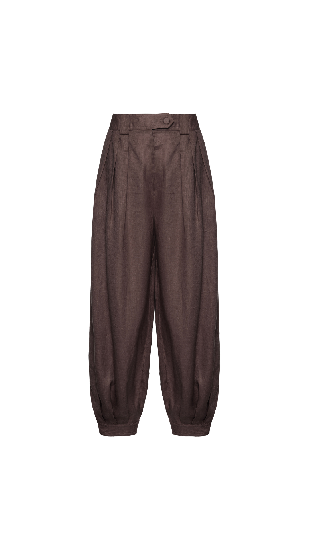 Calça de linho Zoe - Cacau 