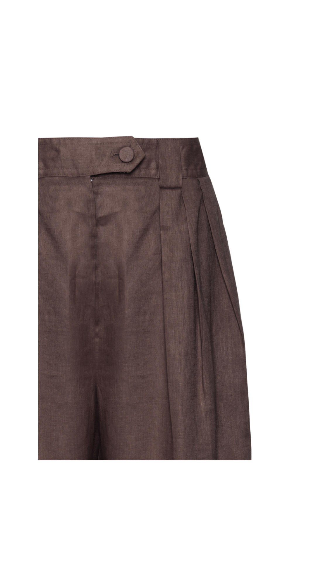 Calça de linho Zoe - Cacau 
