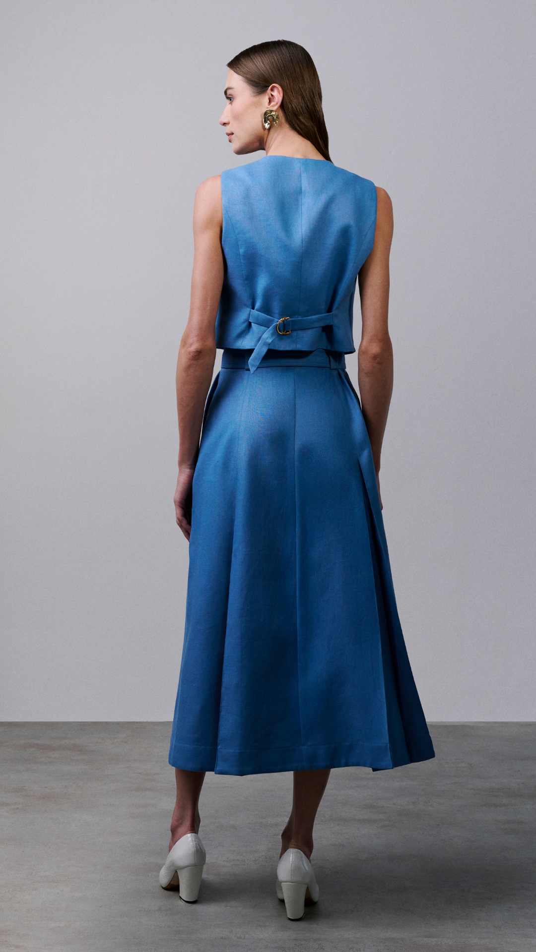 Colete linho Nick - Steal Blue