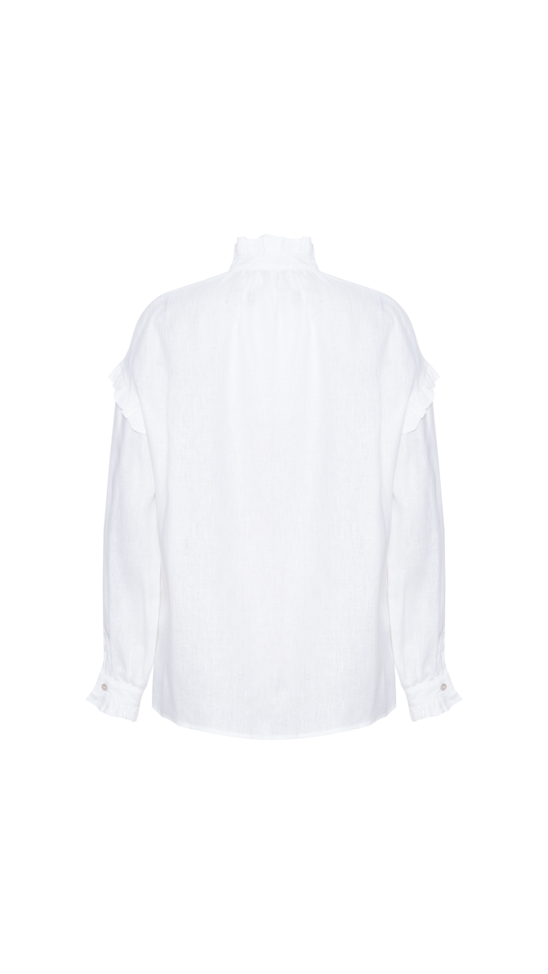 Camisa com babado linho Grazi - Off White