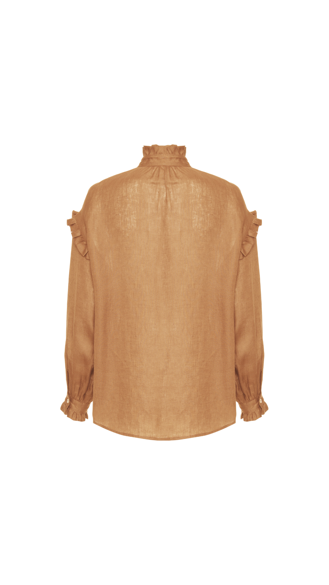 Camisa com babado linho Grazi - Demerara