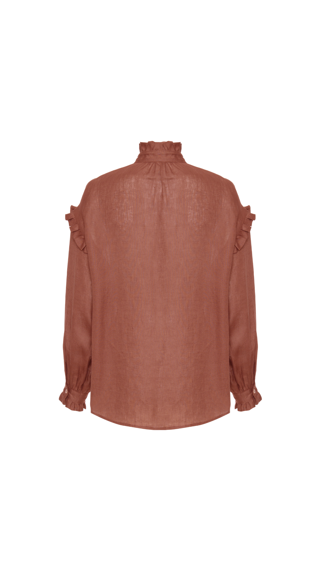 Camisa com babado linho Grazi - Caramel Café