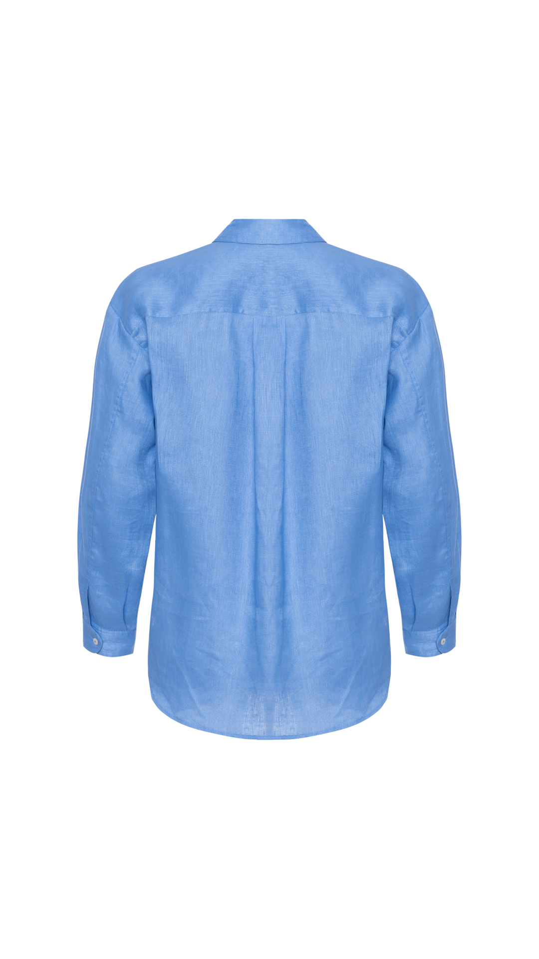 Camisa com bolsos de linho Jordana - Pacific Blue
