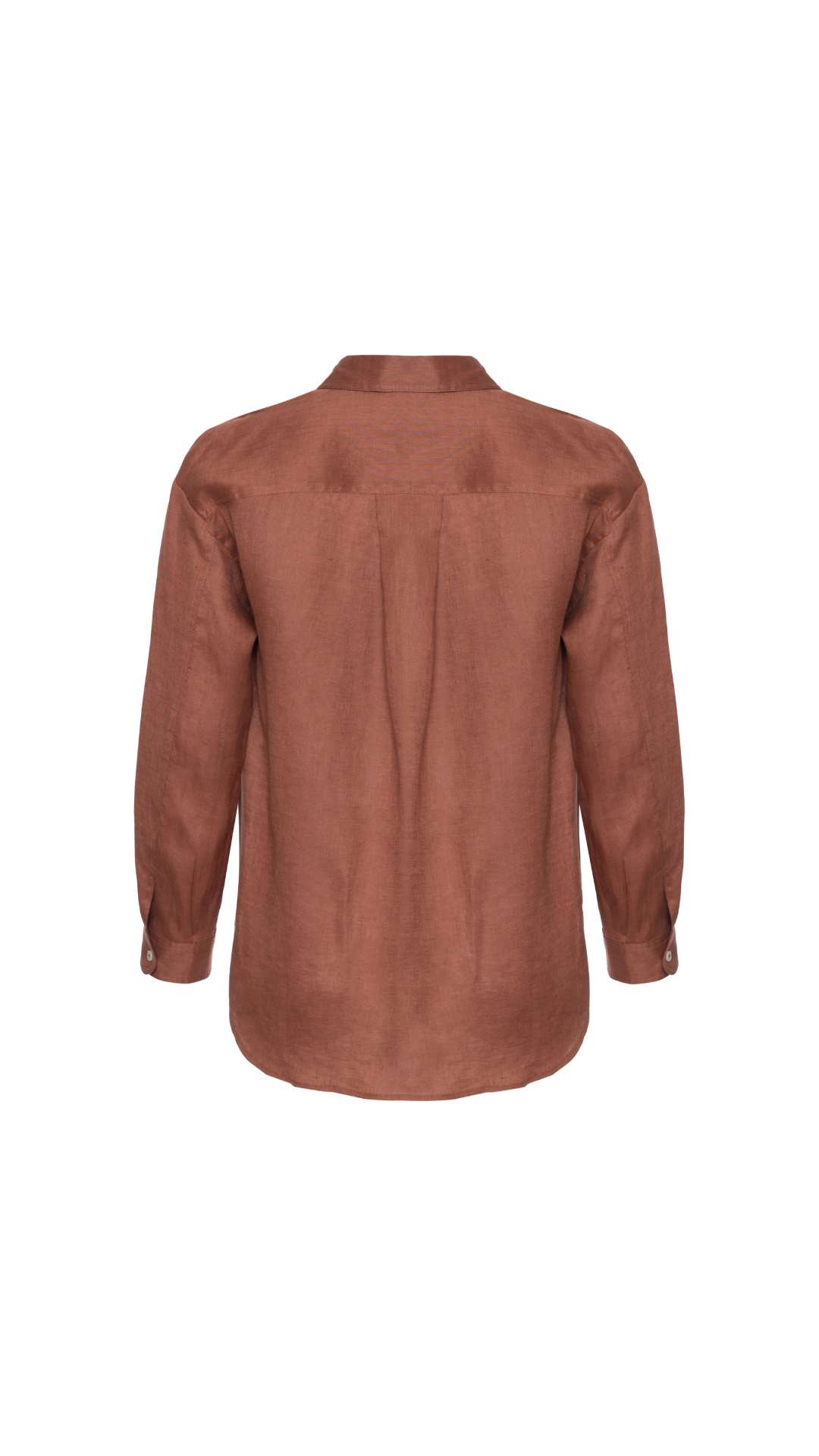 Camisa com bolsos de linho Jordana - Caramel  Café