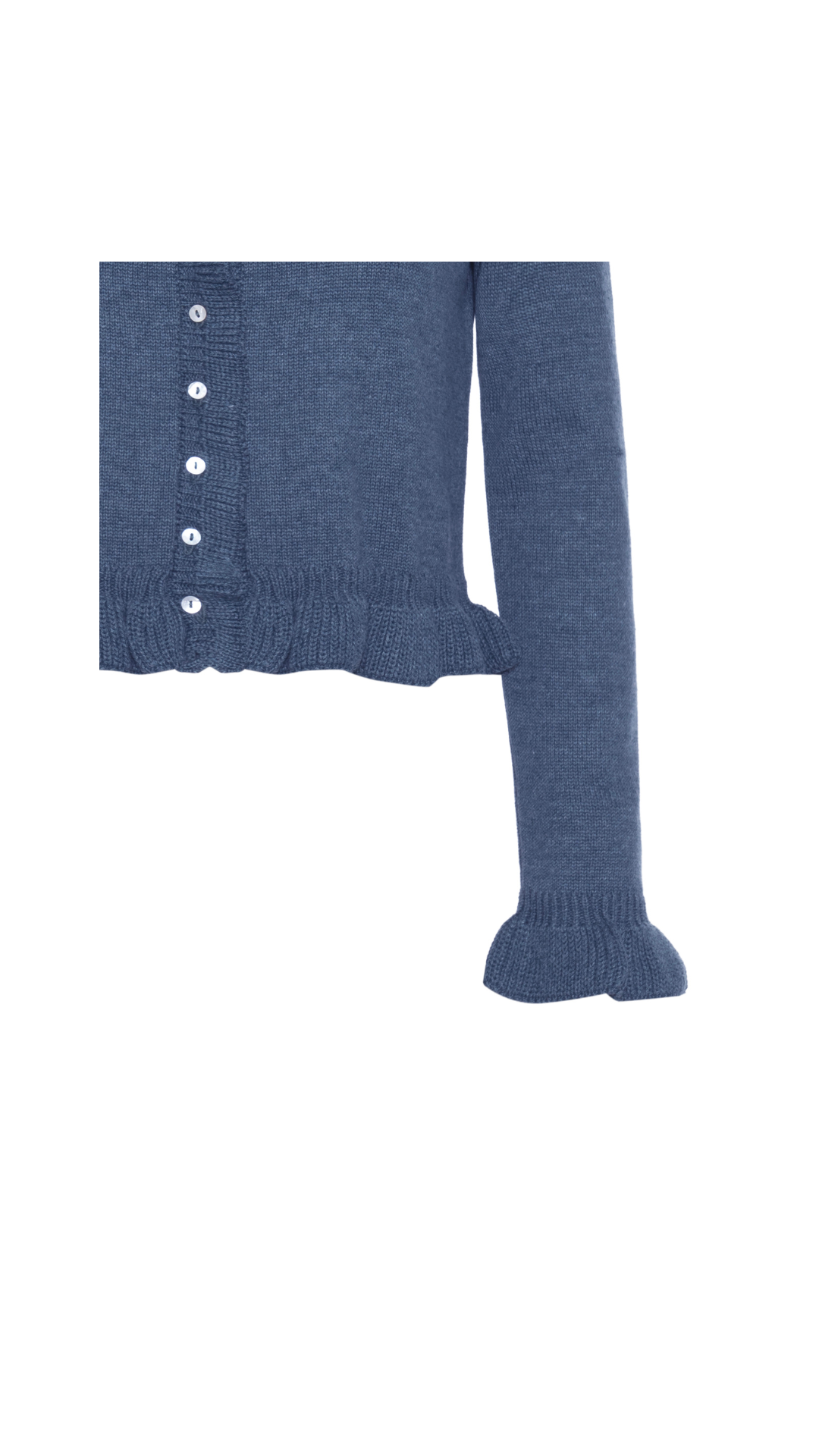 Cardigan babados na barra Mia - Navy 