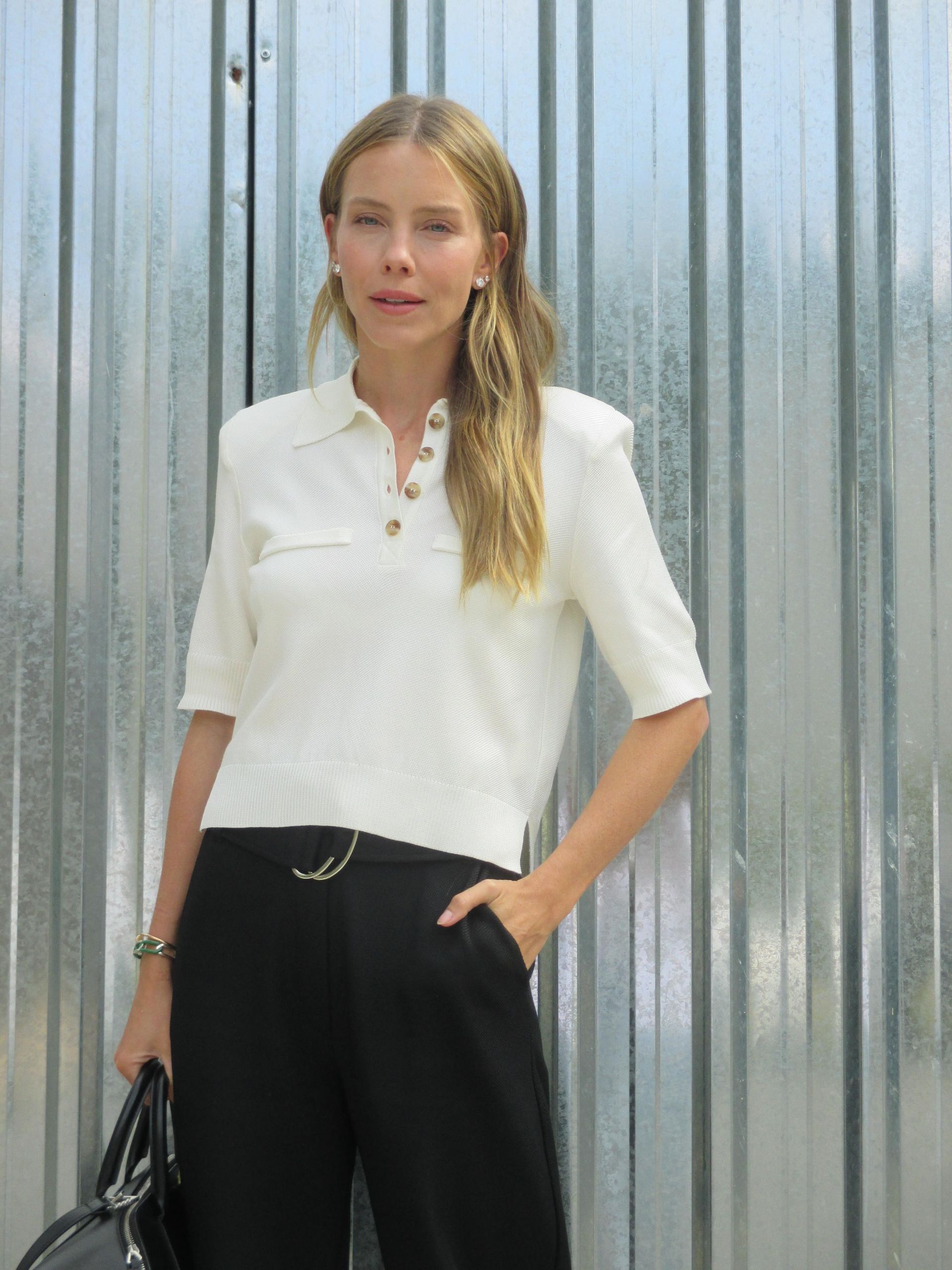 Blusa polo Alex - Off White 