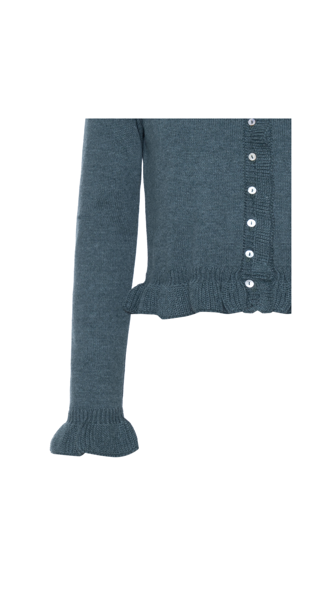 Cardigan babados na barra Mia - Dark Florest