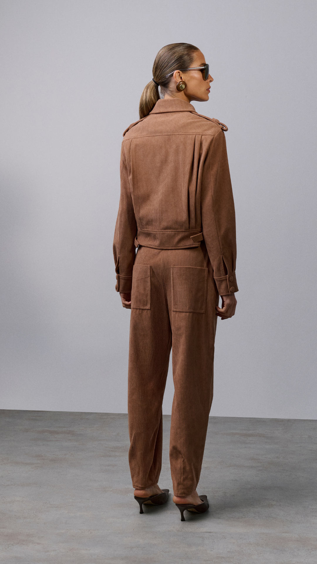 Calça de veludo Teodora - Caramel Café