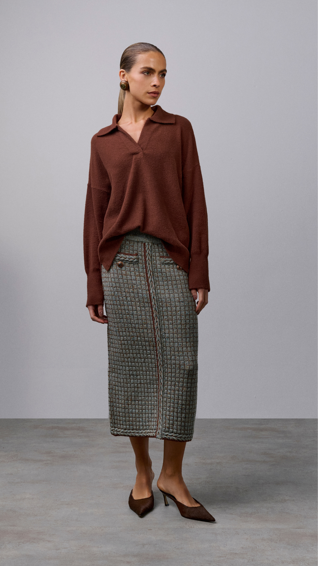 Blusa decote V Zuri - Cacau