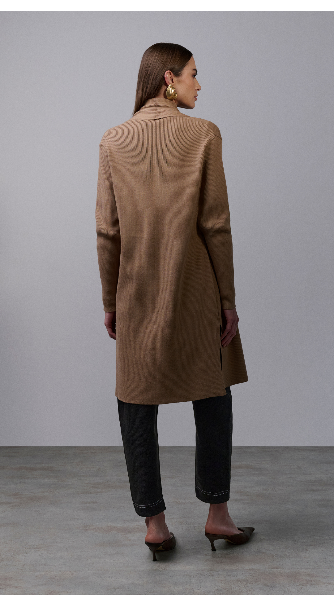 Cardigan longo Madalena - Camel