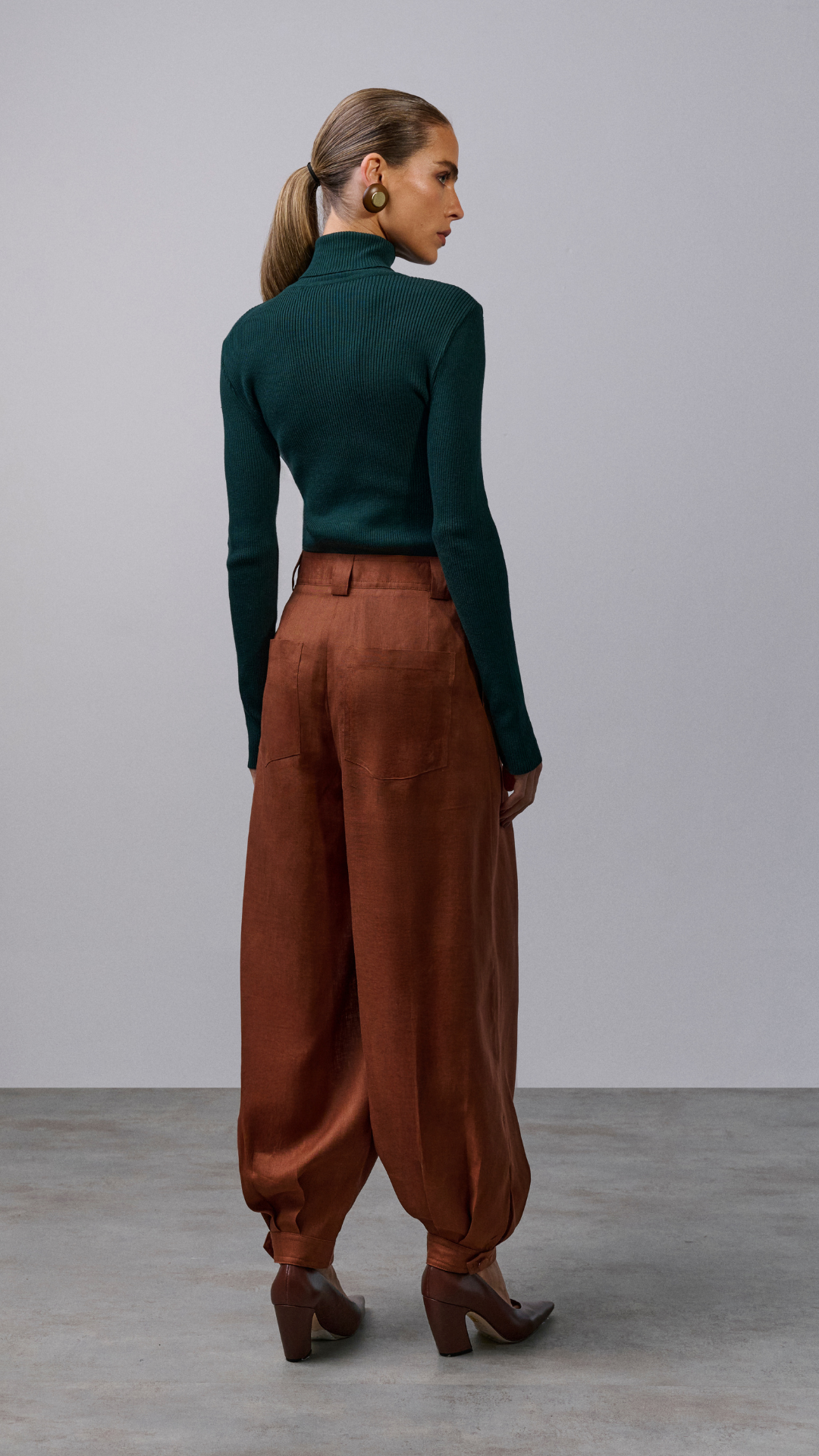 Blusa gola alta Poliana - Dark Florest