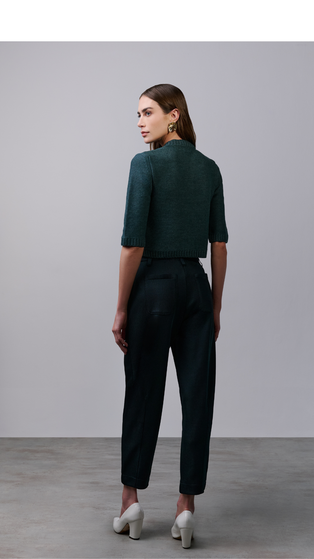 Calça de tricô Bruna - Preto