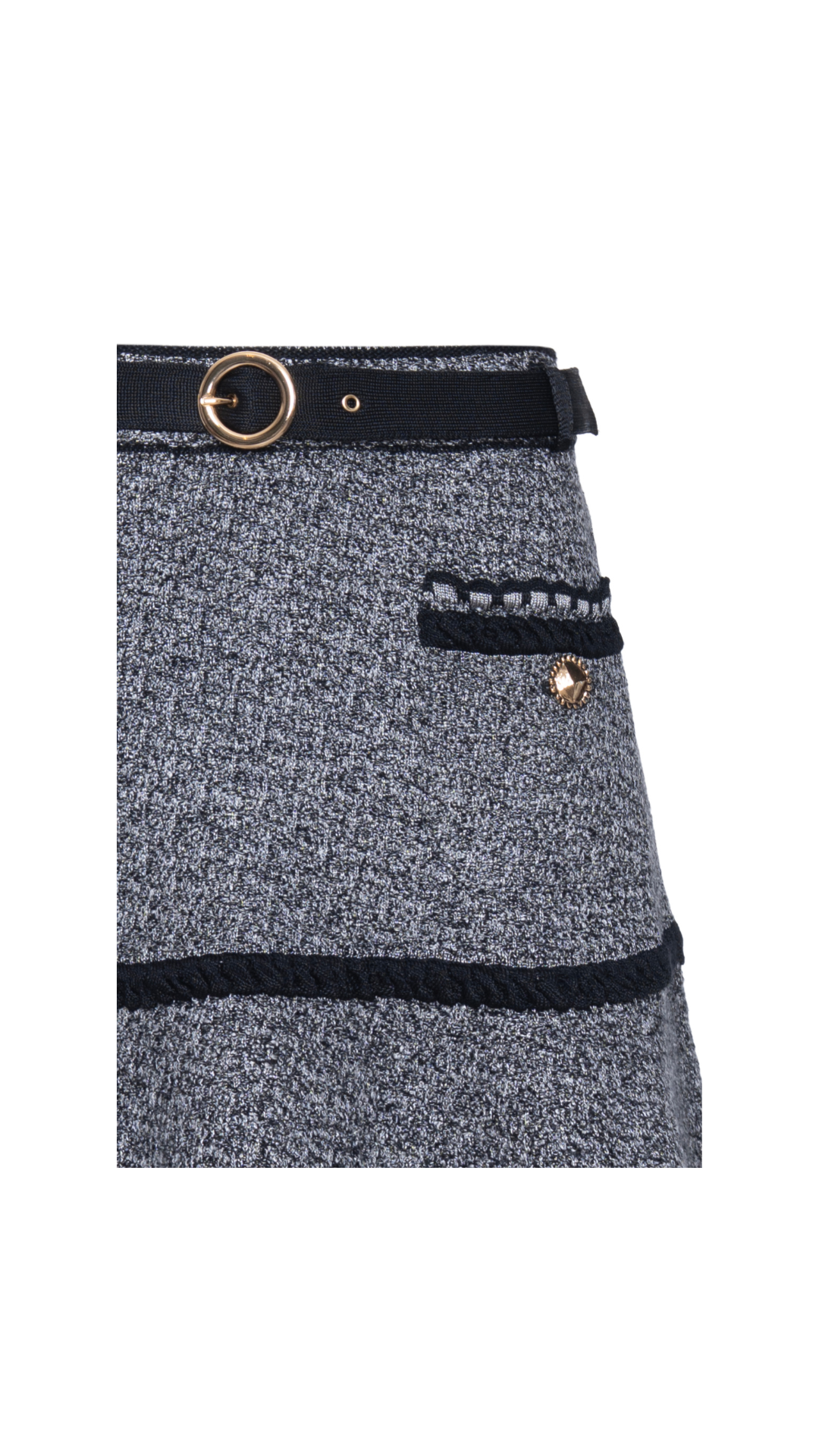 Saia tweed Filipa - Preto