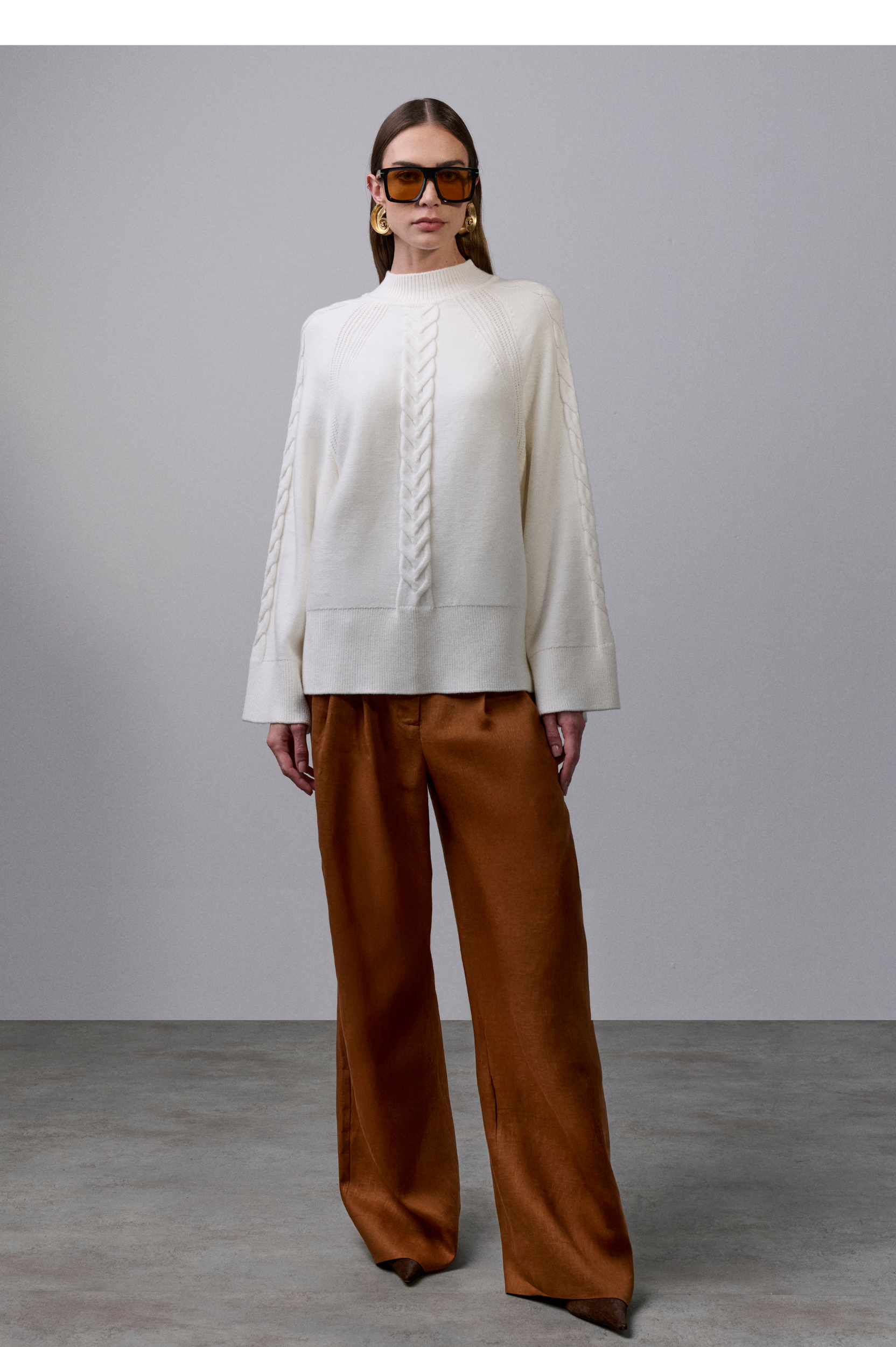 Blusa de trança Harper - Off White