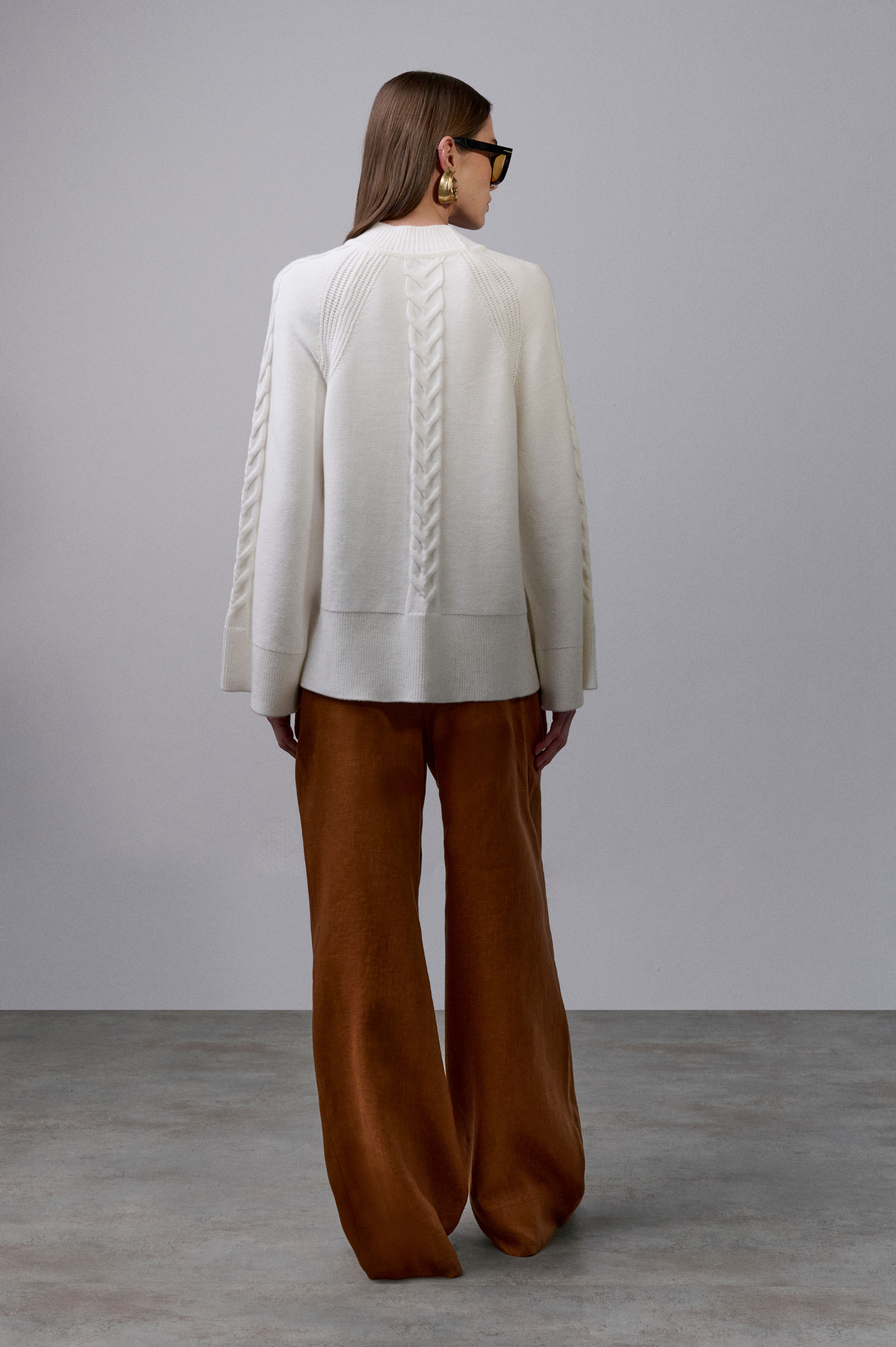 Blusa de trança Harper - Off White
