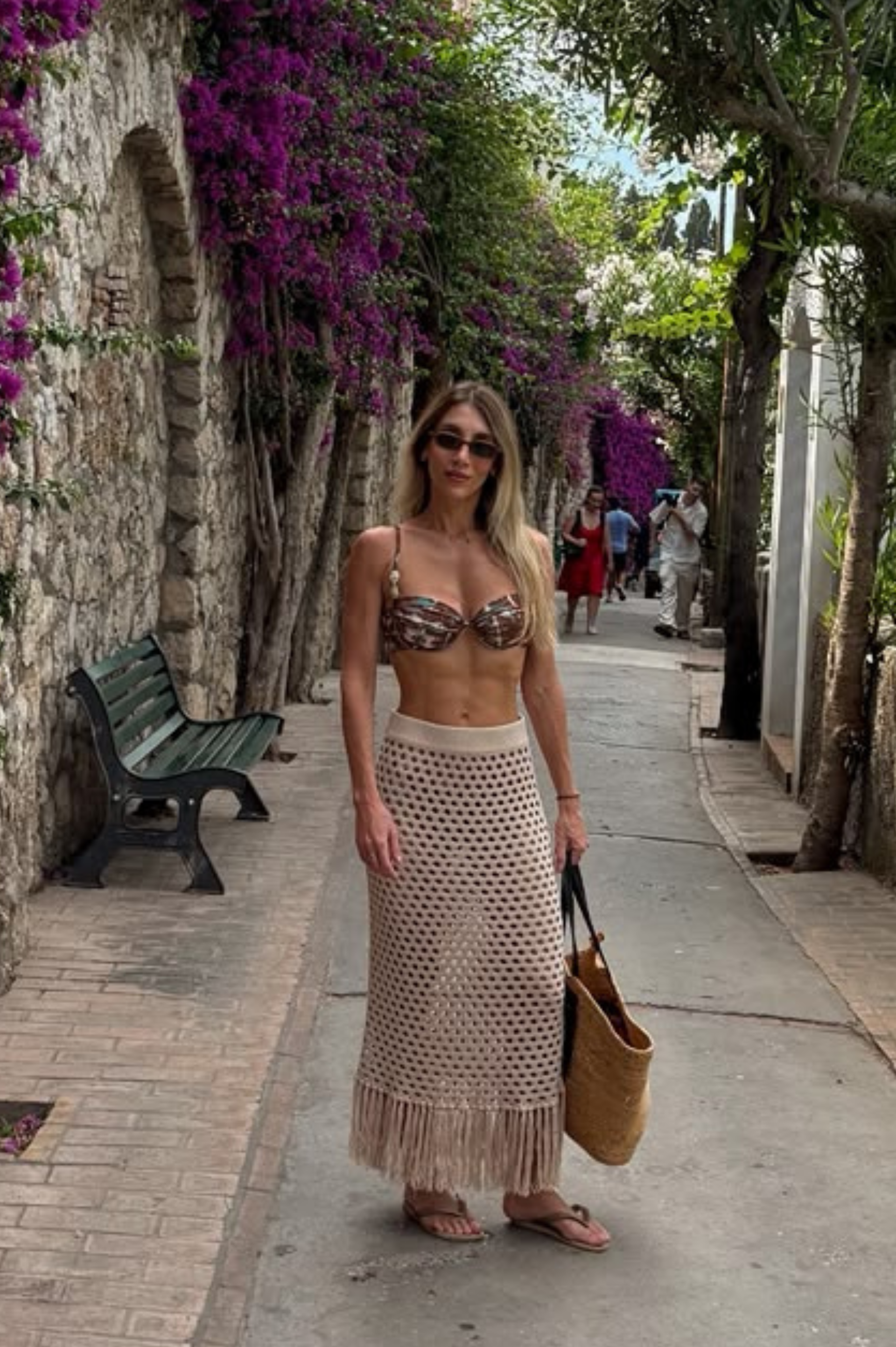 Saia rendado de tricot Mel - Aveia