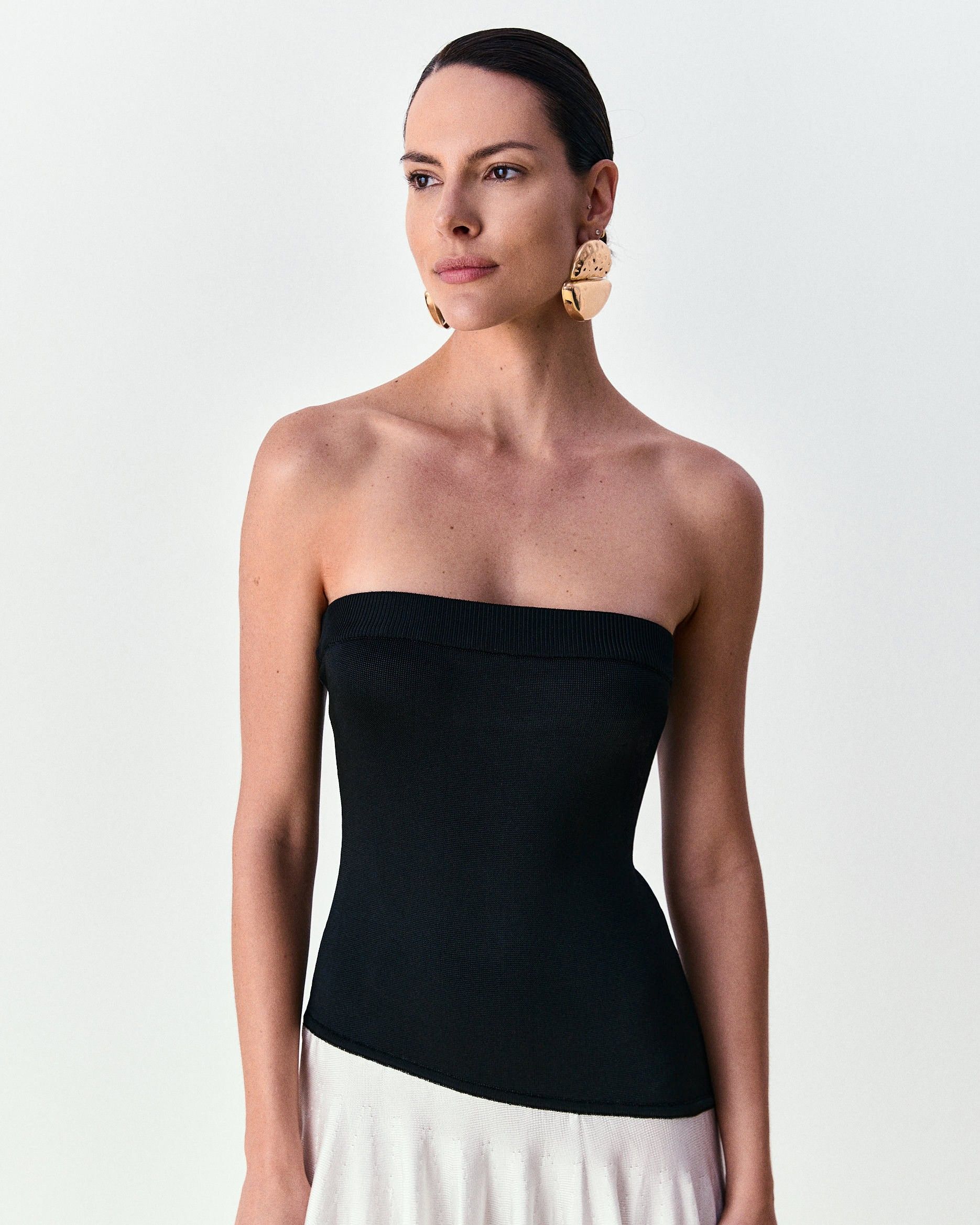 Vestido duas cores Margot - Preto e Off White