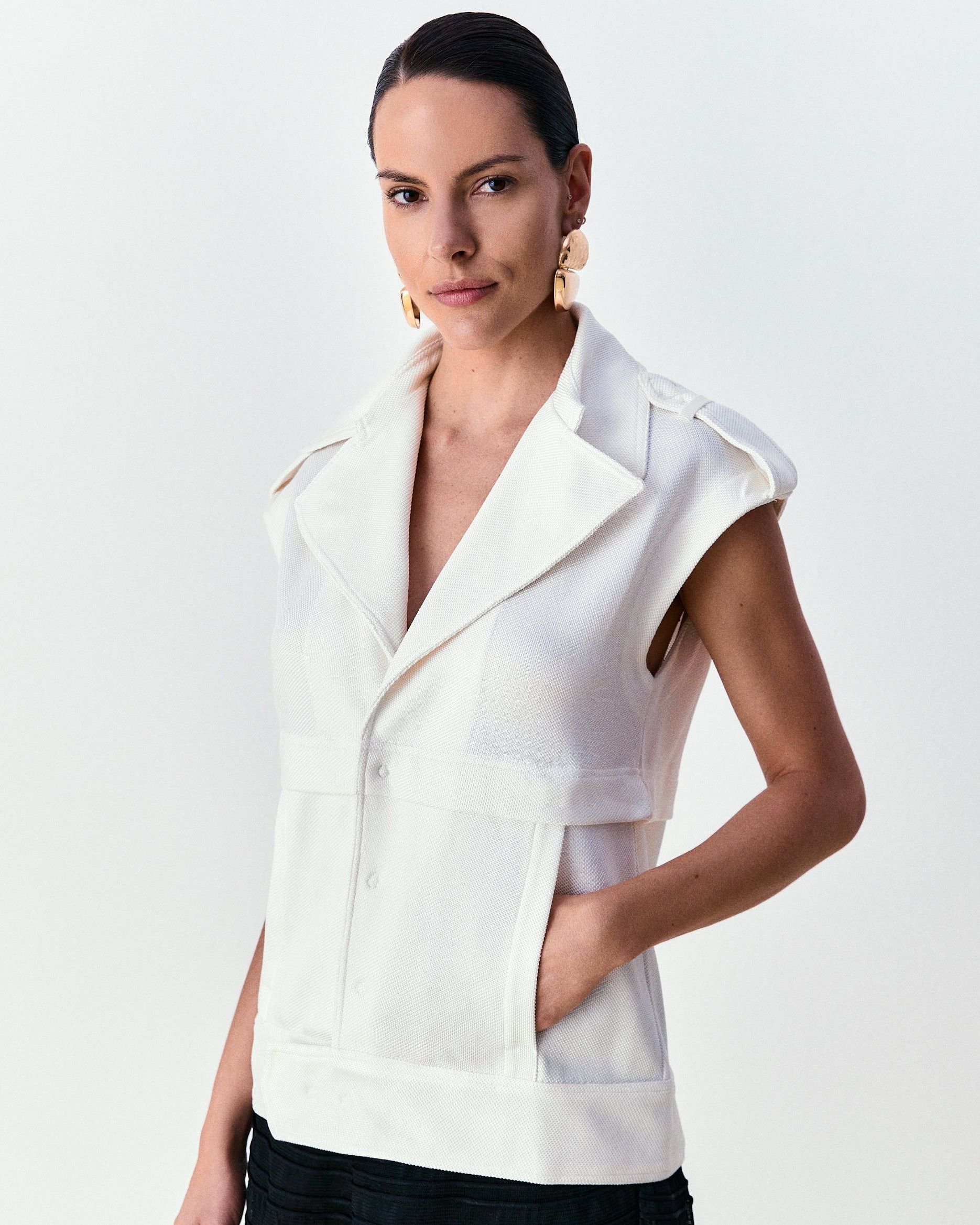 Colete alfaiataria Liz - Off White
