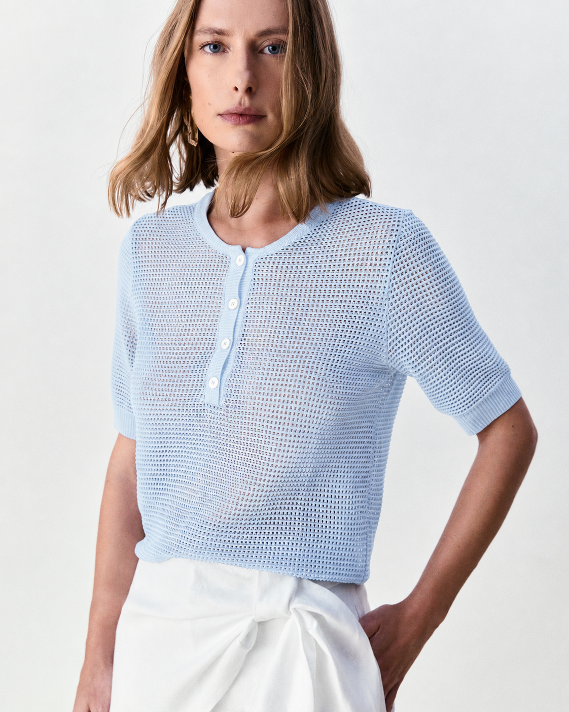 Blusa telada Heloisa - Ice Blue