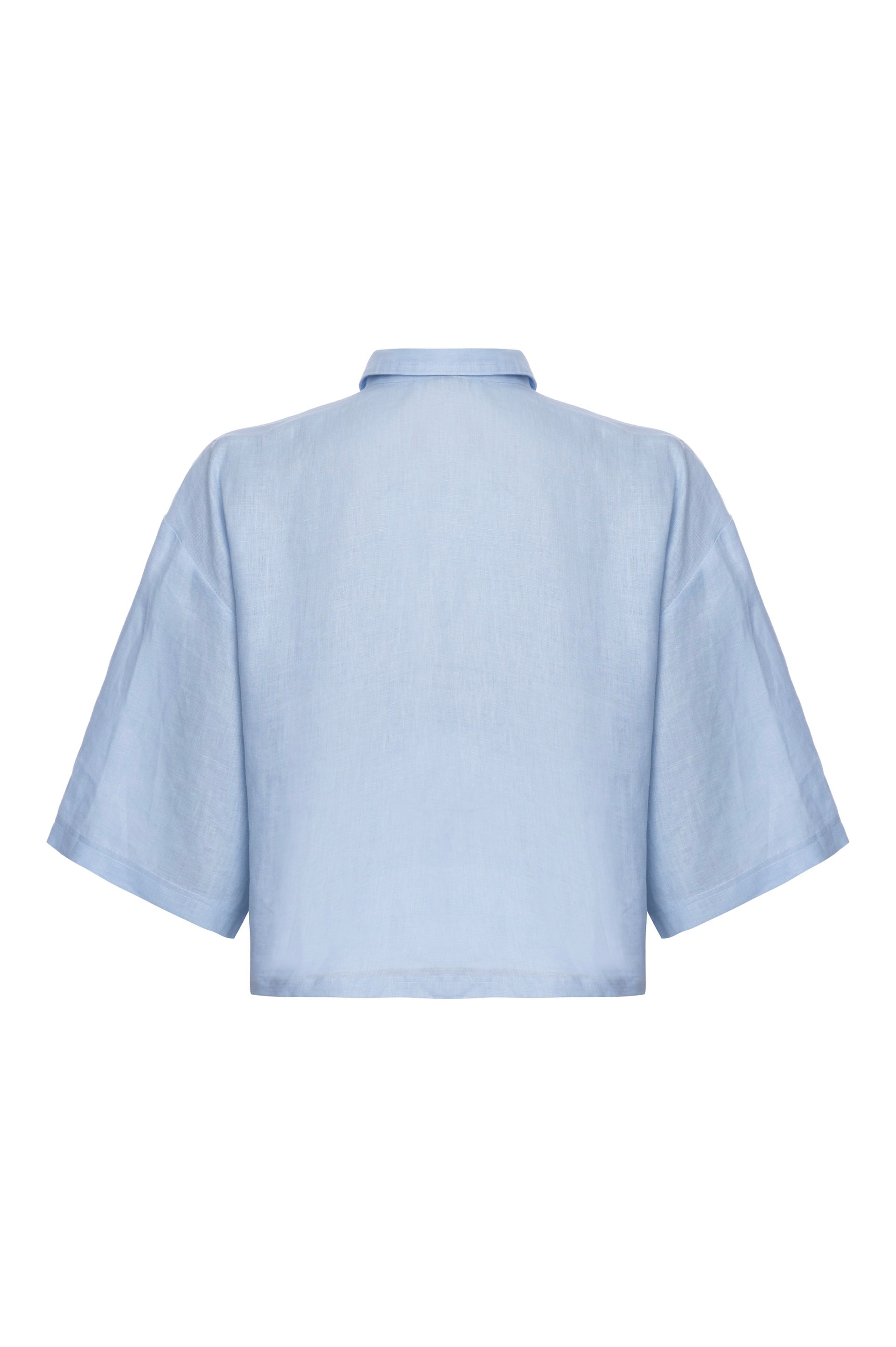 Camisa de linho Brenda - Ice Blue
