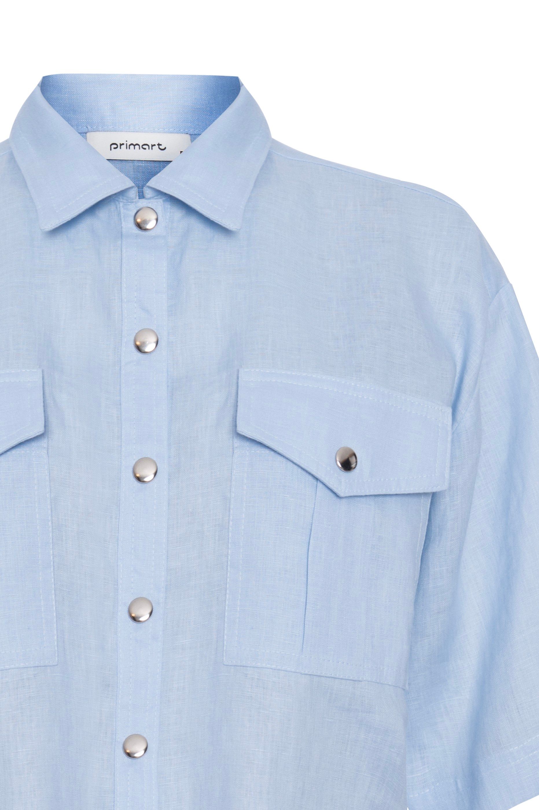 Camisa de linho Brenda - Ice Blue
