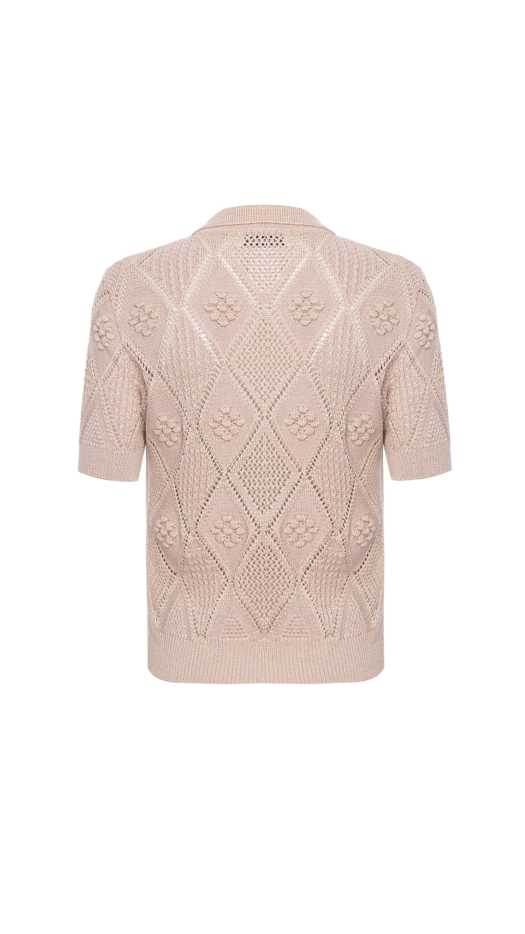 Blusa rendado polo Marta - Bege Mescla