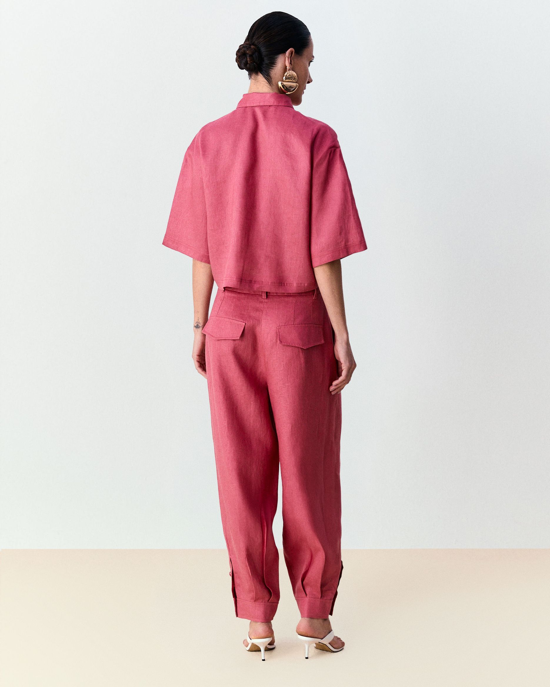 Calça de linho Janaina - Rosa Kiraz