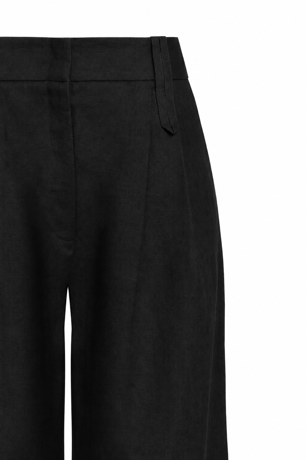 Calça pantalona de linho Elisabete  - Preto