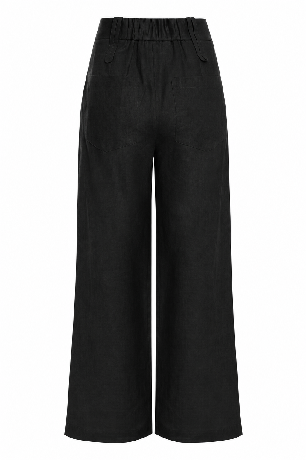 Calça pantalona de linho Elisabete  - Preto
