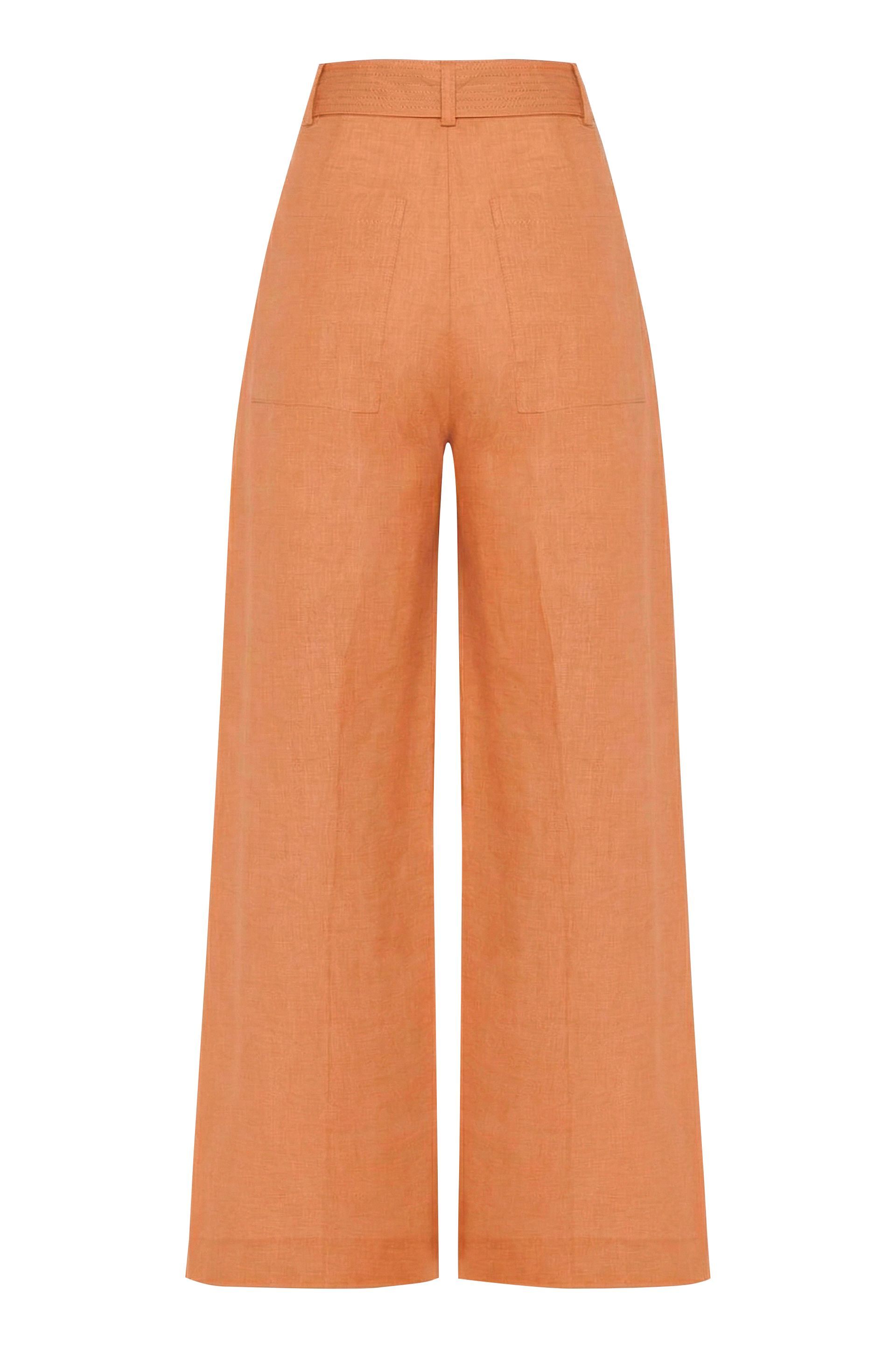 Calça linho Elóa - Laranja Terroir