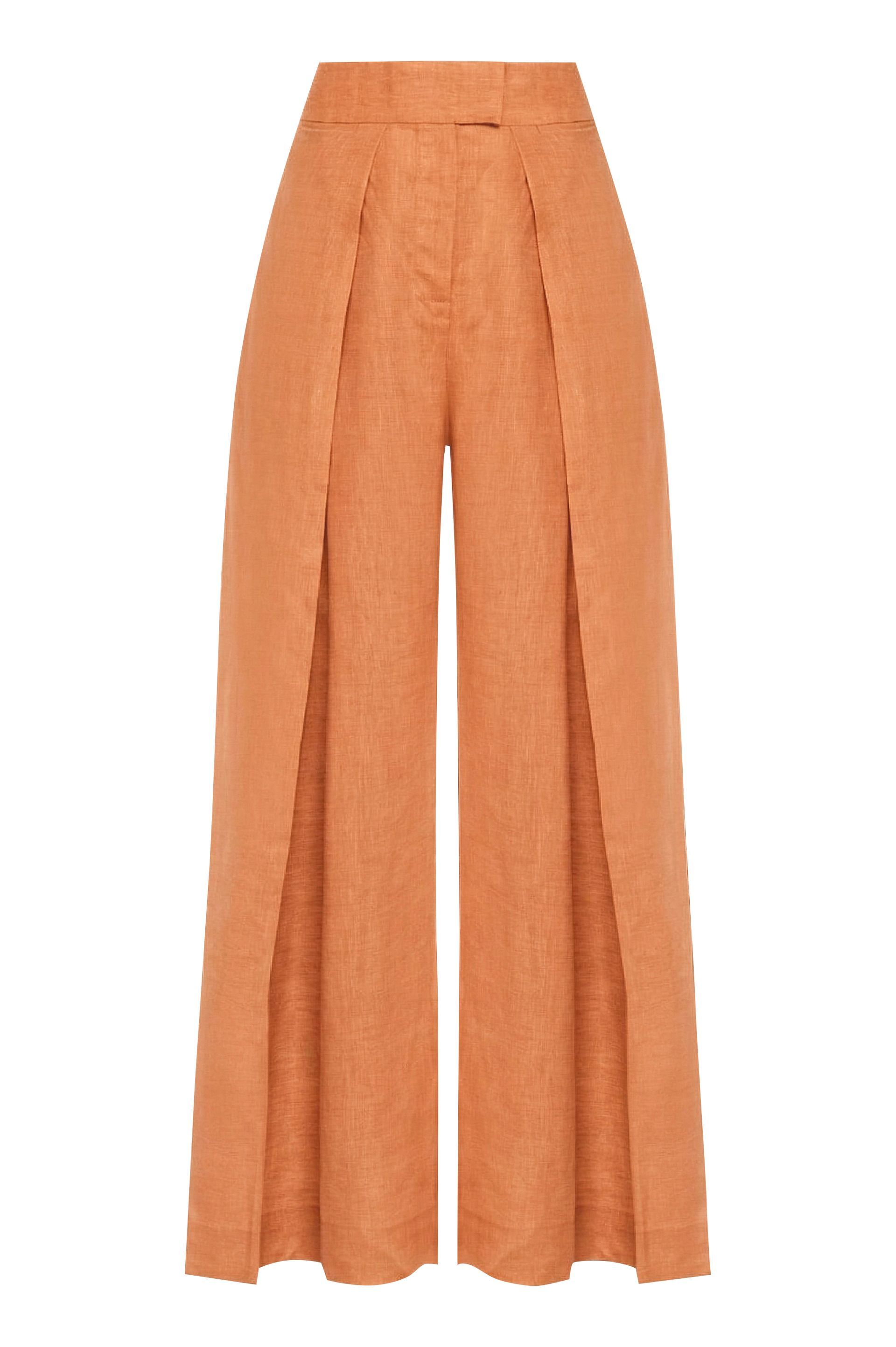 Calça linho Elóa - Laranja Terroir