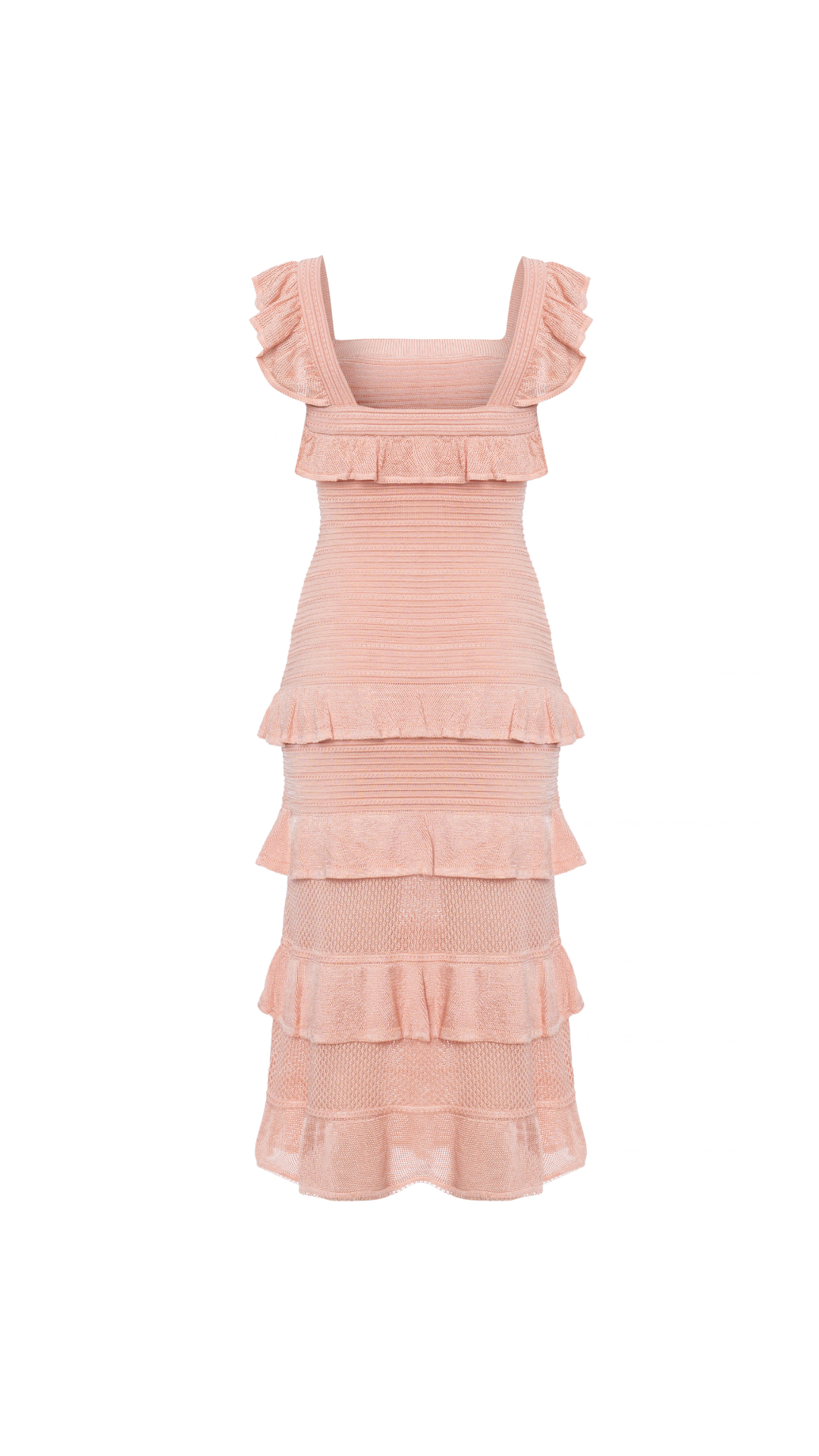 Vestido babado Bel - Blush