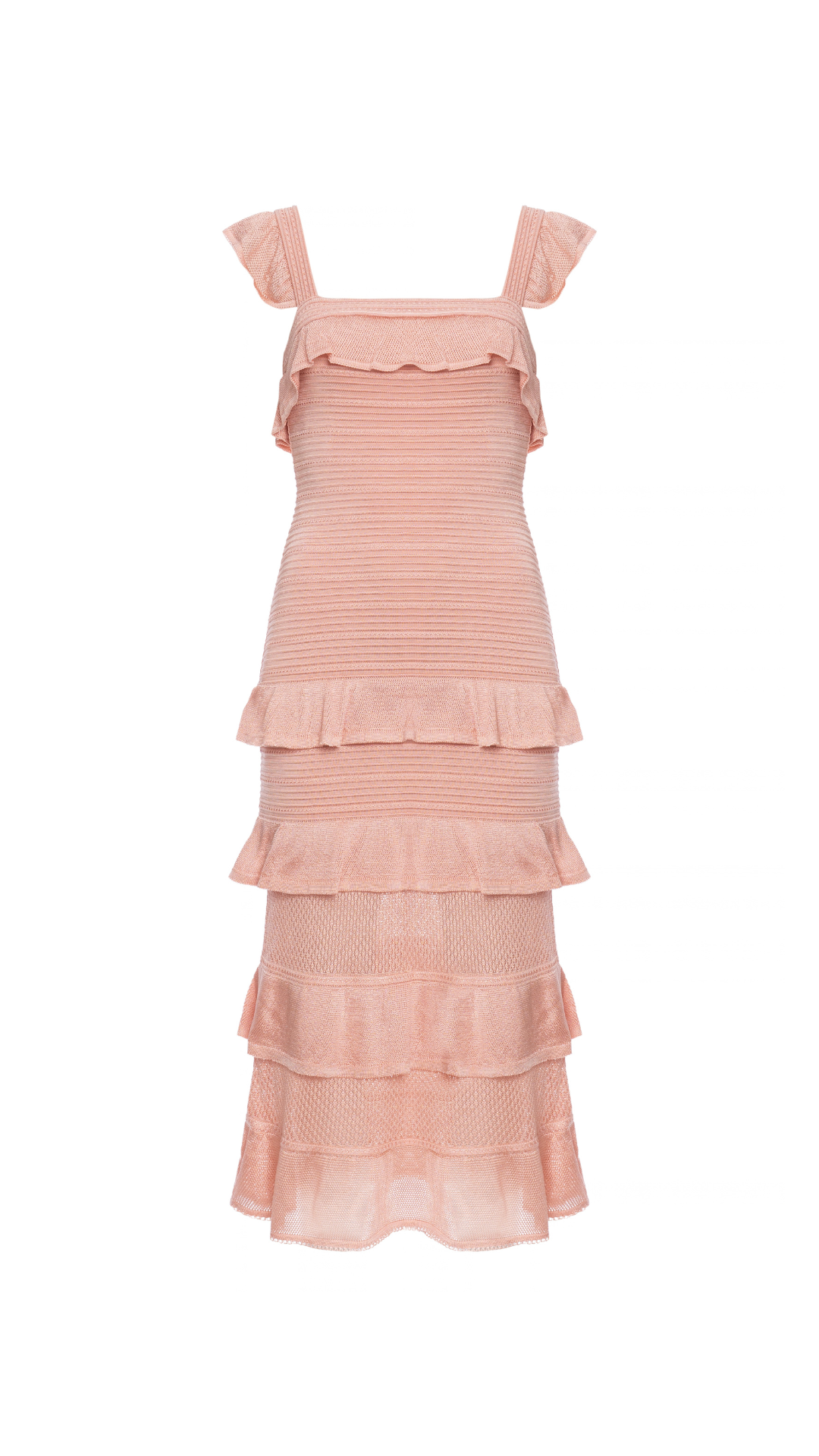 Vestido babado Bel - Blush