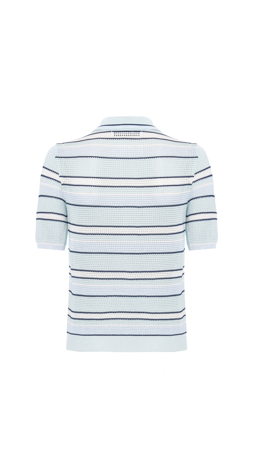 Blusa listrada gola polo Camila - Acqua