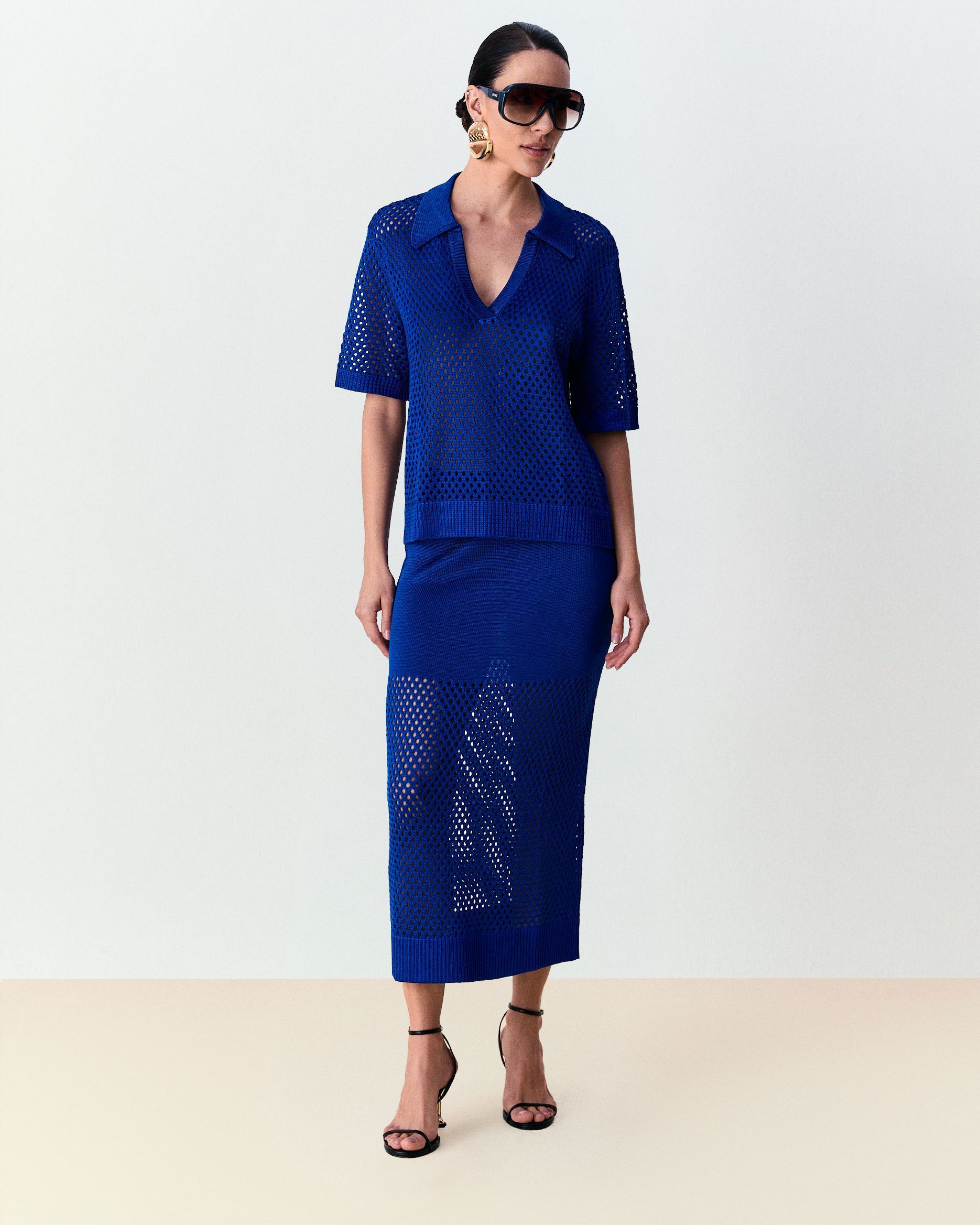 Saia midi Lavinia - Off White