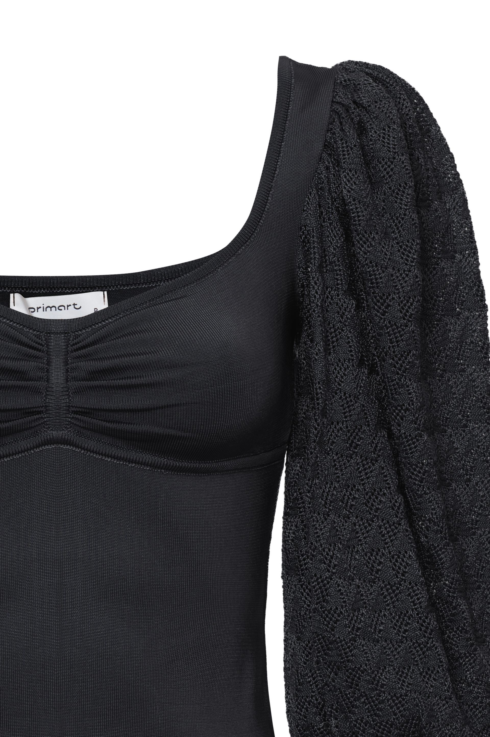 Blusa manga rendada Joy - Preto