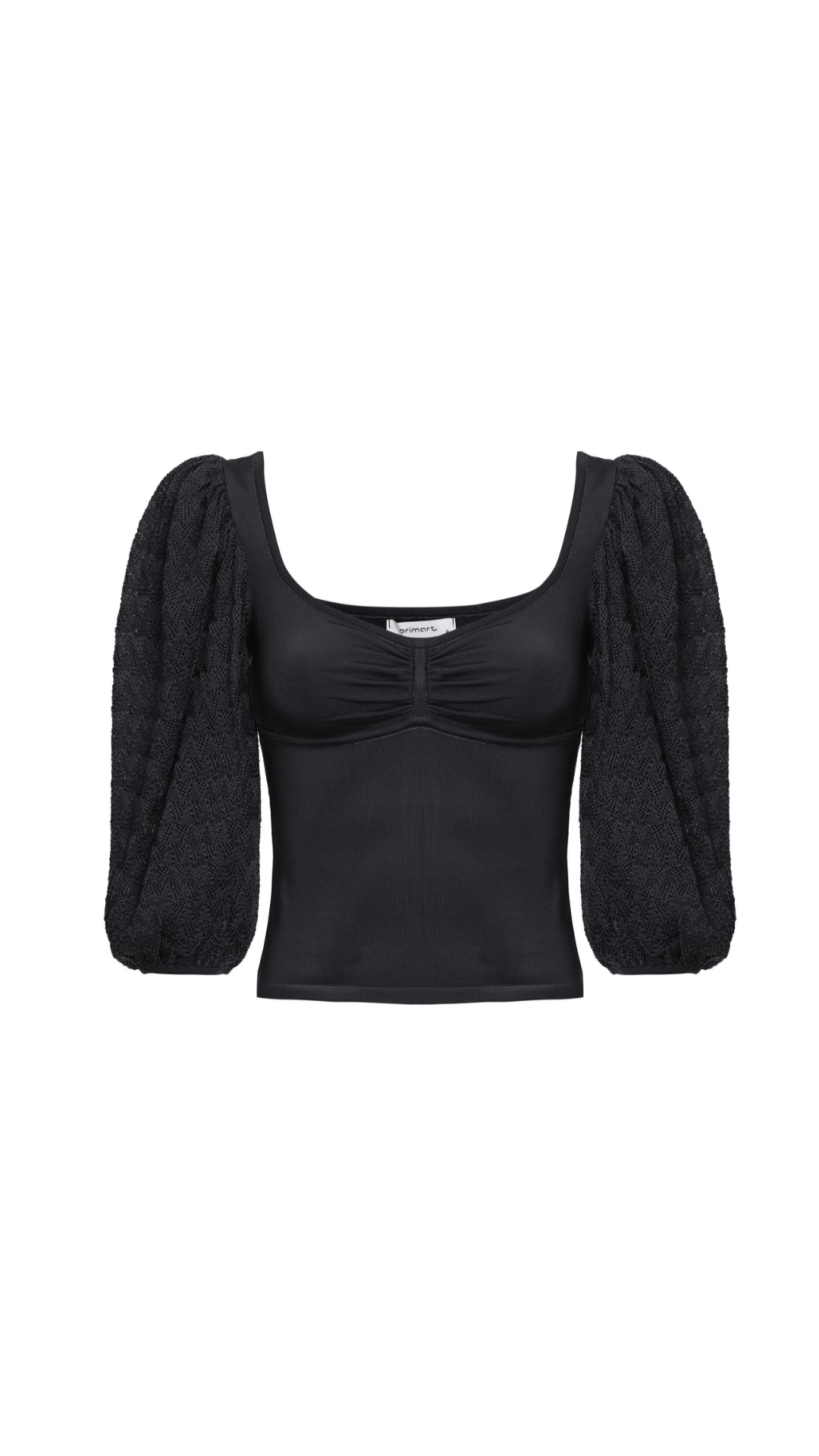 Blusa manga rendada Joy - Preto