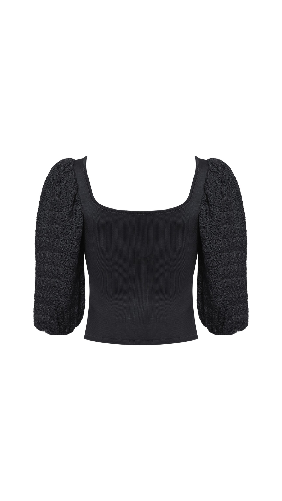 Blusa manga rendada Joy - Preto