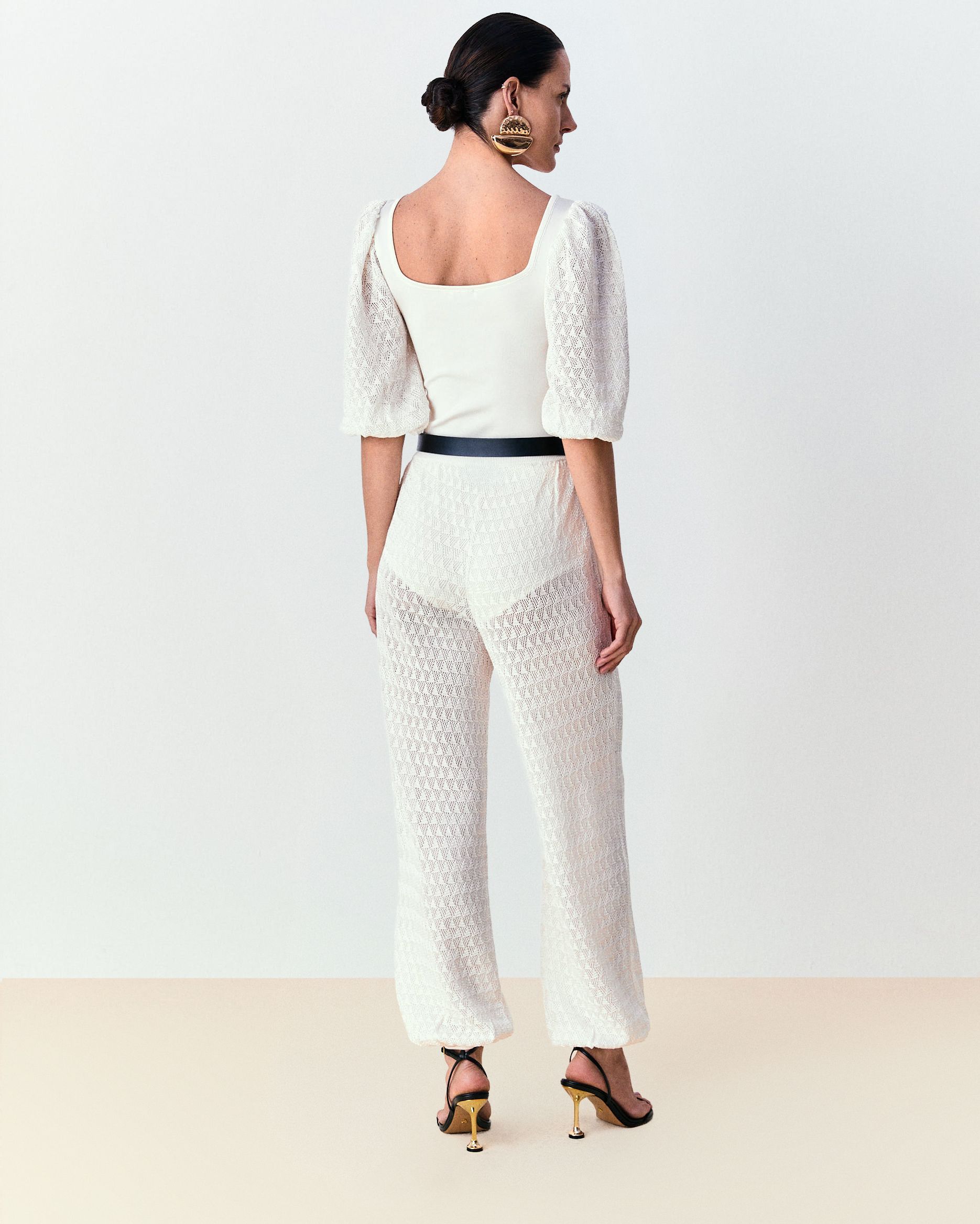Calça rendada Renata - Off White