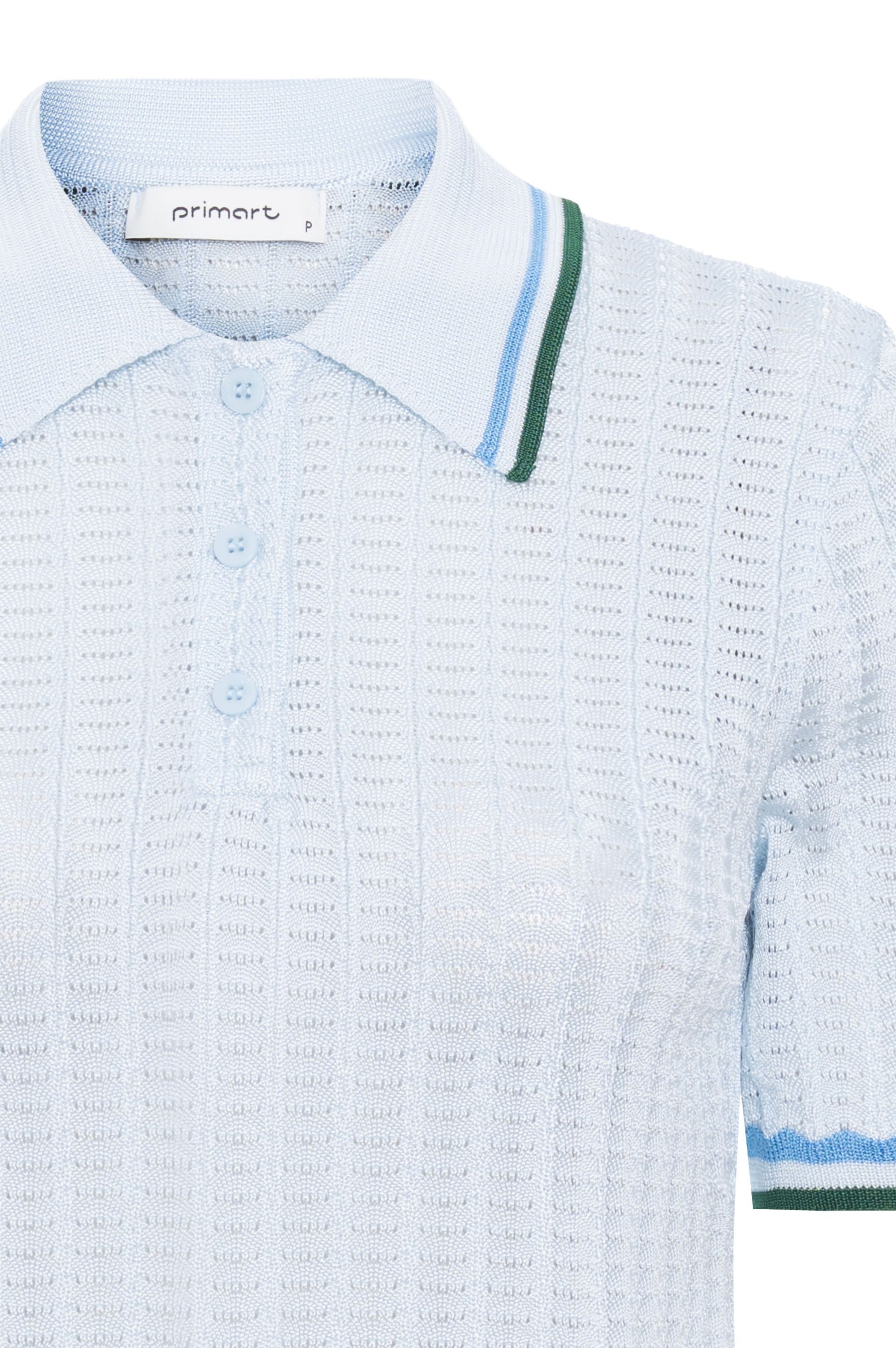Blusa gola polo Pâmela - Ice Blue 