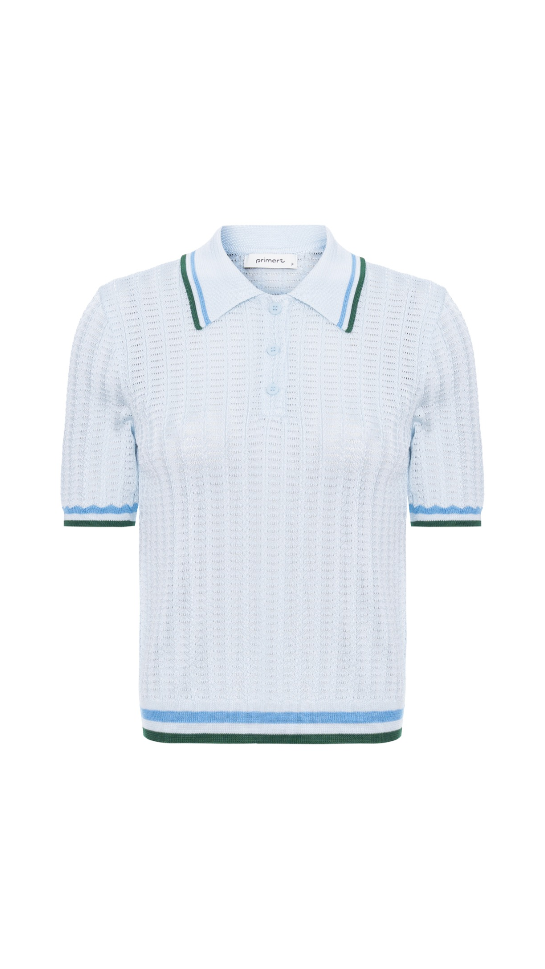 Blusa gola polo Pâmela - Ice Blue 