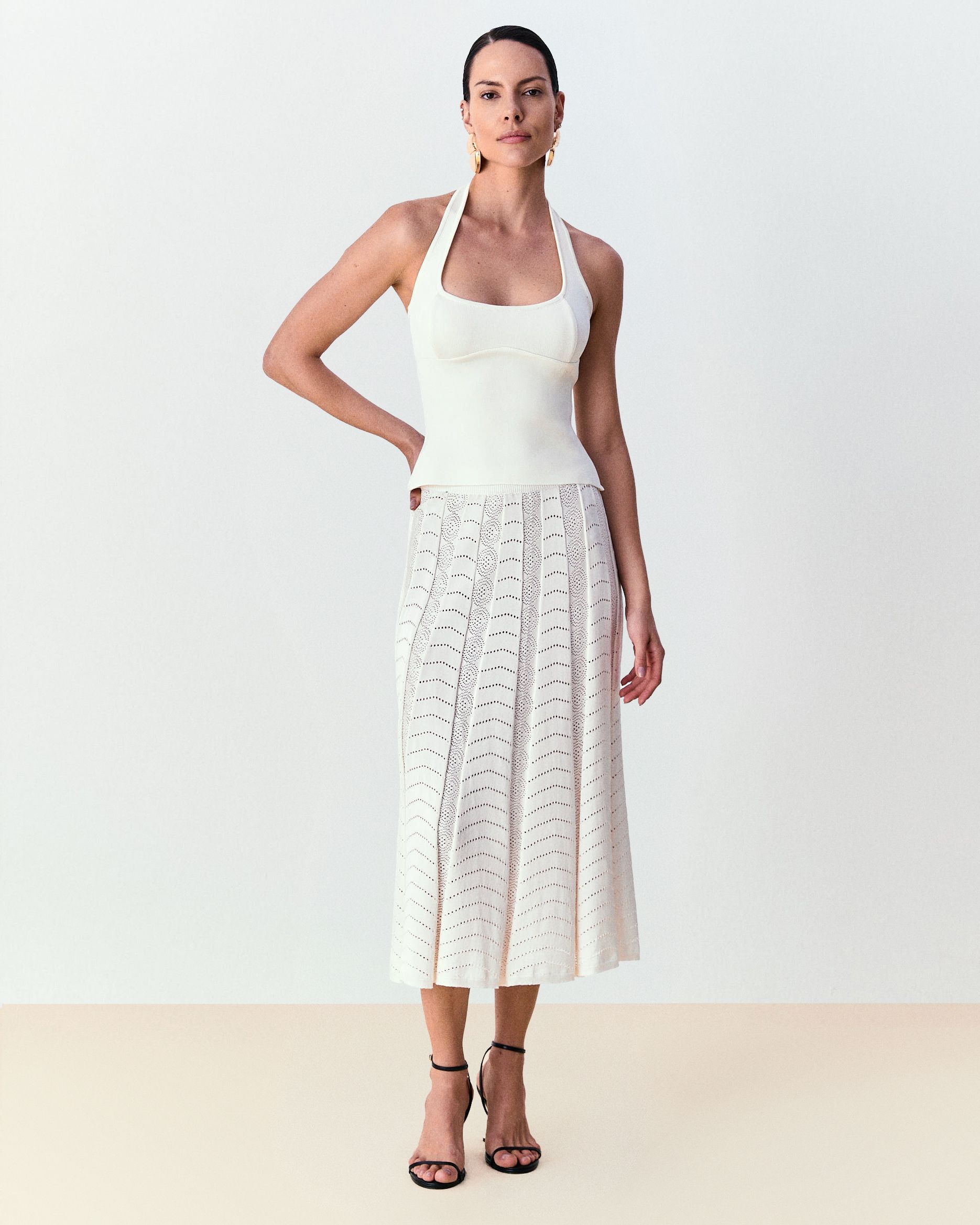 Saia midi Catarina - Off White
