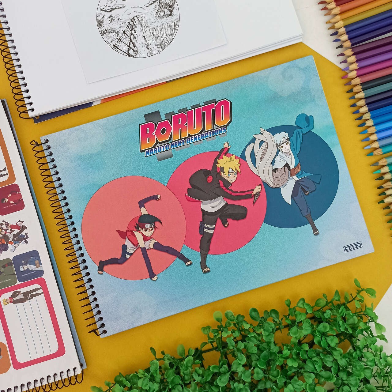 Caderno de Cartografia e Desenho, Boruto e Naruto - SD