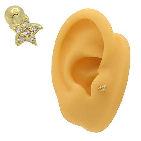 Piercing Helix Raio Ouro 18k - Sunflower Joias