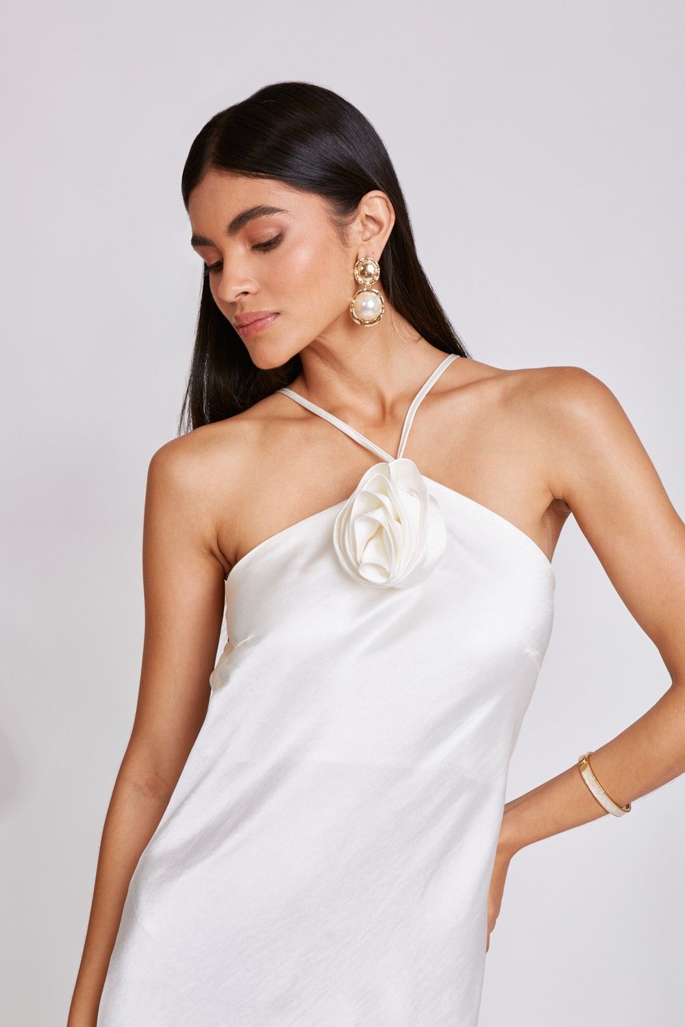 Vestido Cetim Rosa