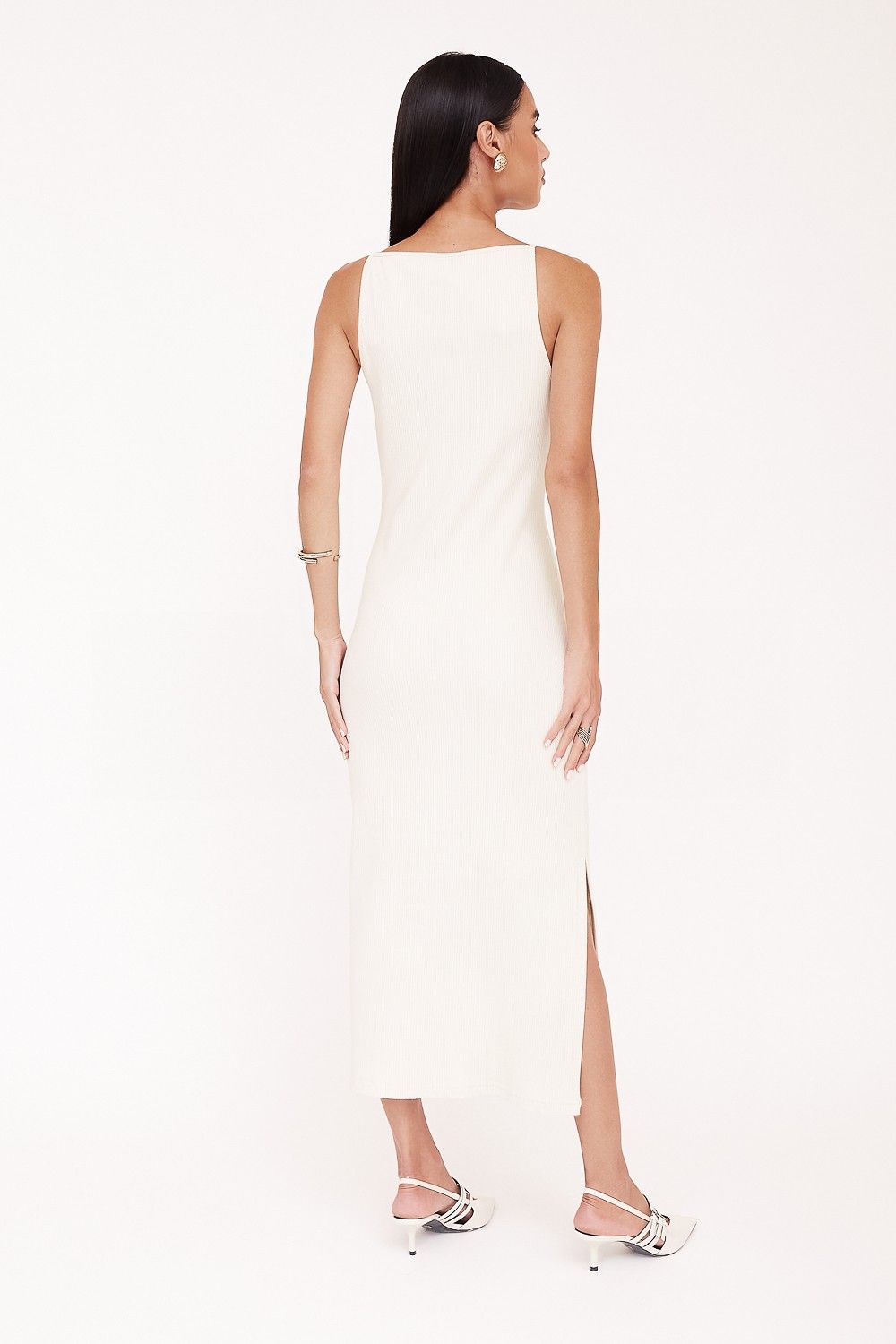 Vestido Midi Canelado Alice 