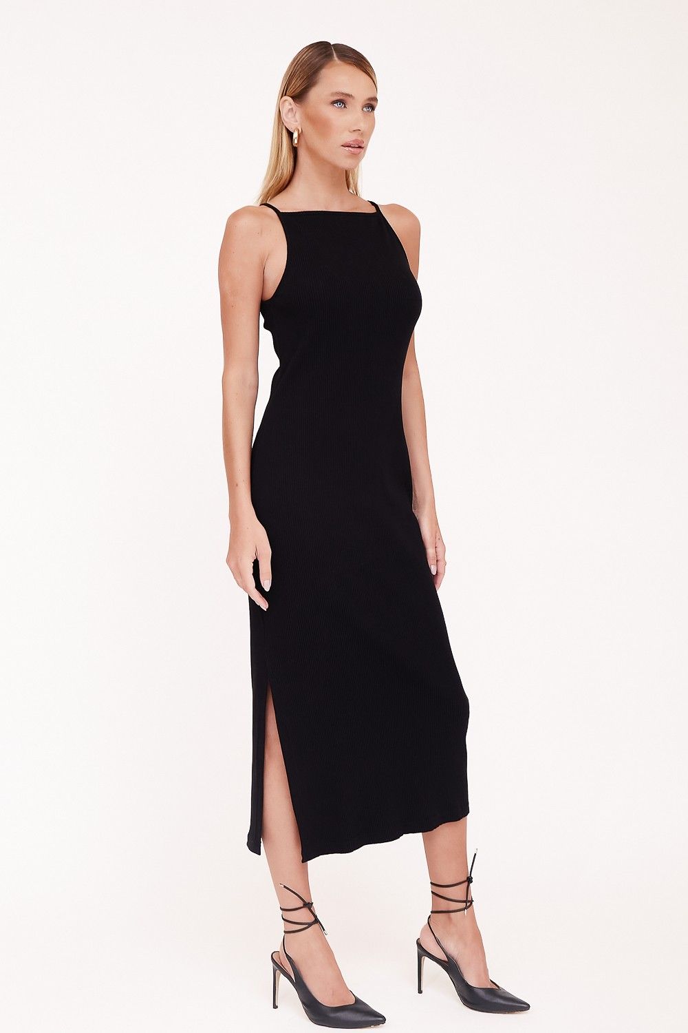 Vestido Midi Canelado Alice 