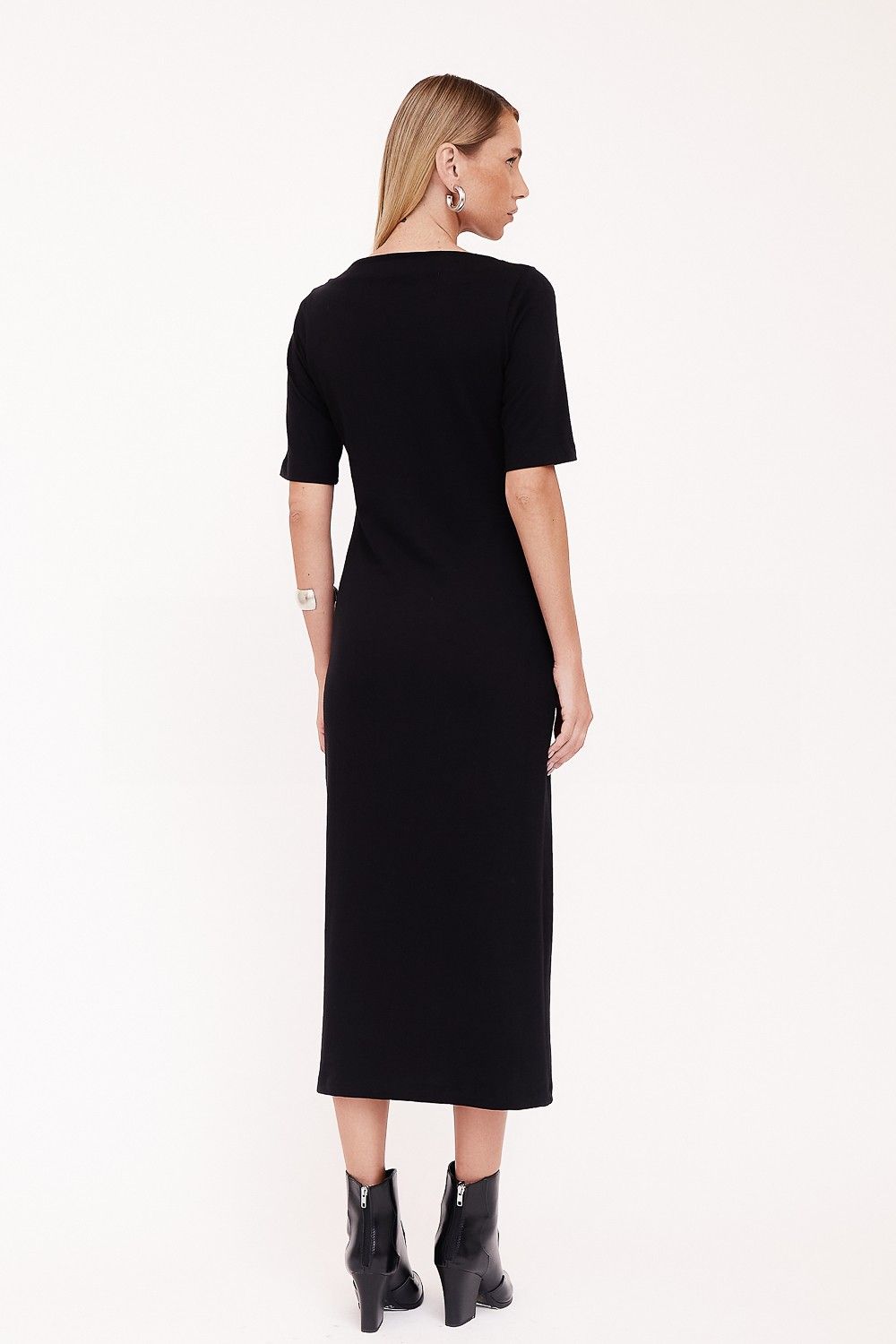 Vestido Midi Canoa Cotton 